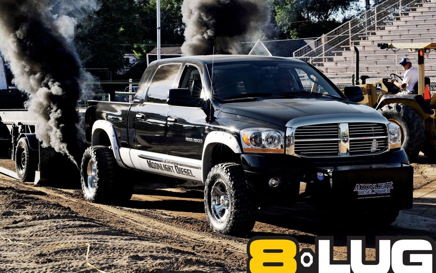 Pickup Dodge nero fumo diesel, 1440x900 HD, Desktop