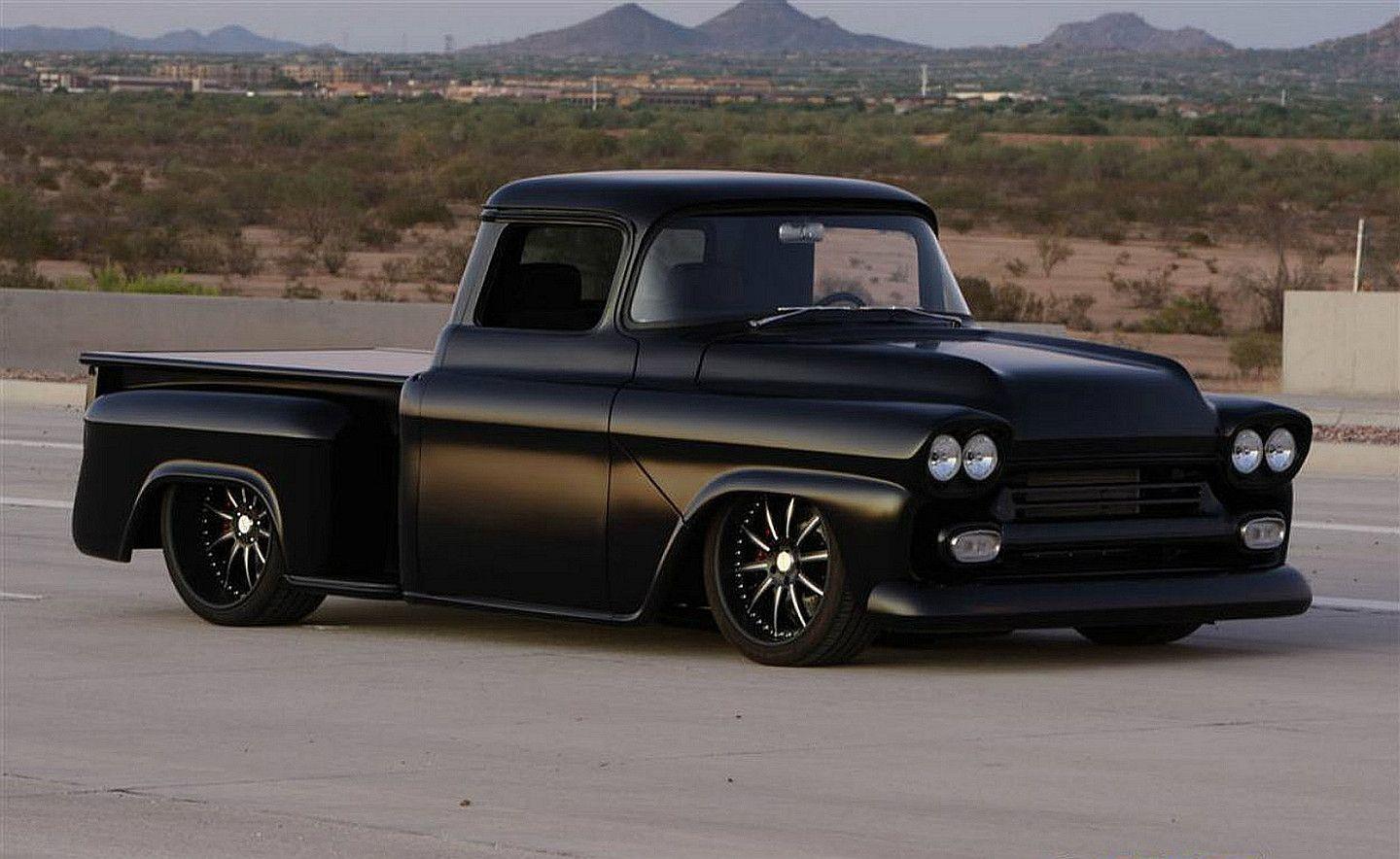 Camion pickup nero classico, 1440x884 720p, PC
