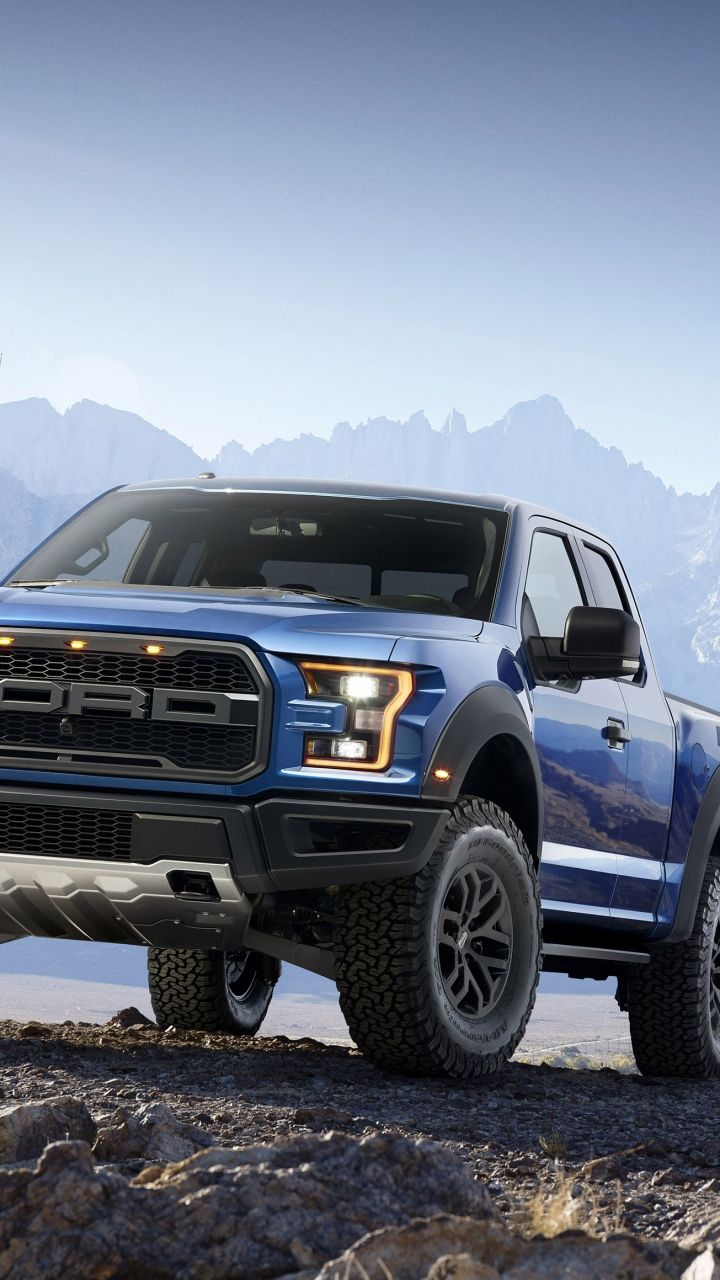 Ford Raptor blu pickup, 720x1280 Verticale, Mobile