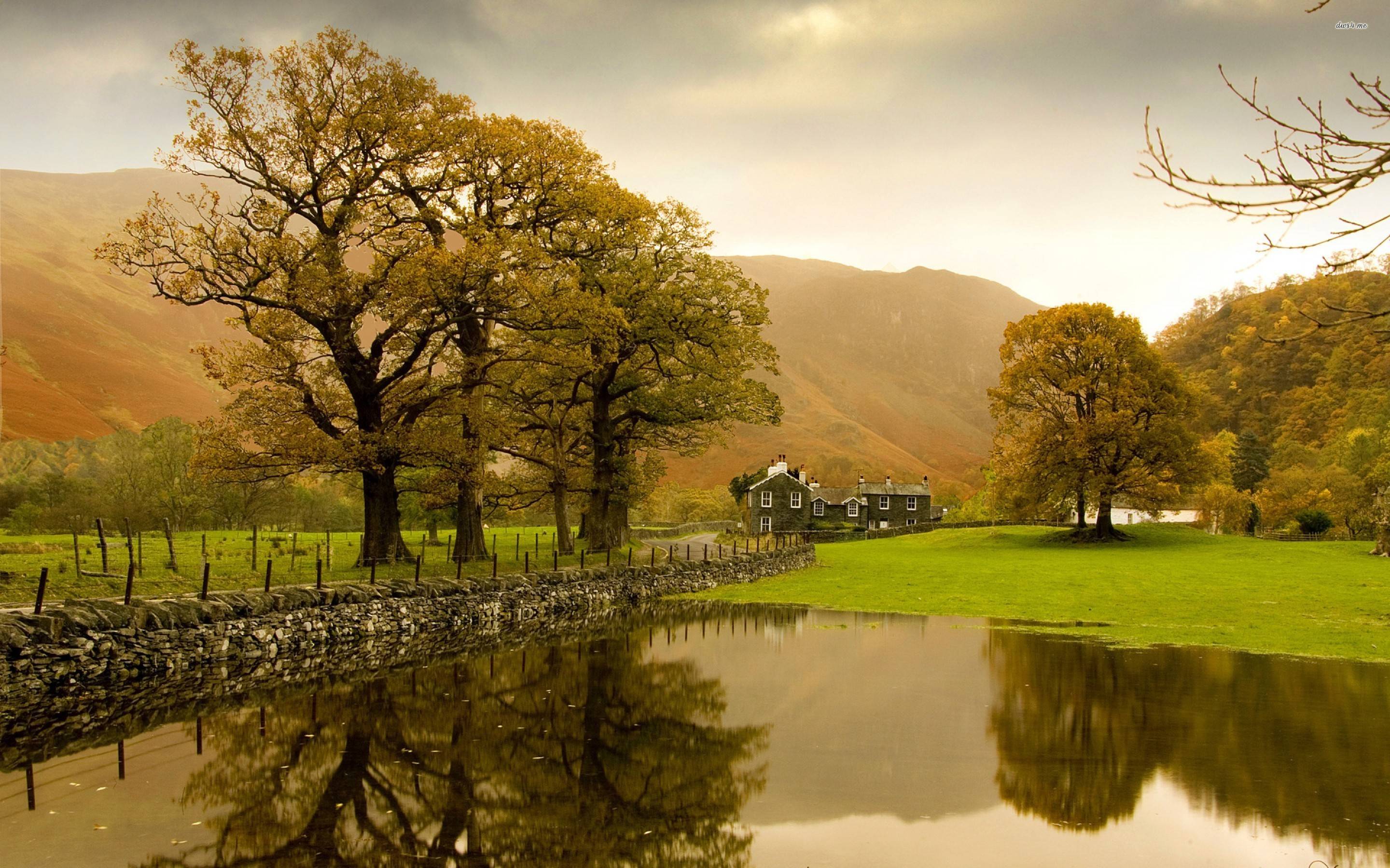 Campagna irlandese con lago, 2880x1800 2K, Desktop