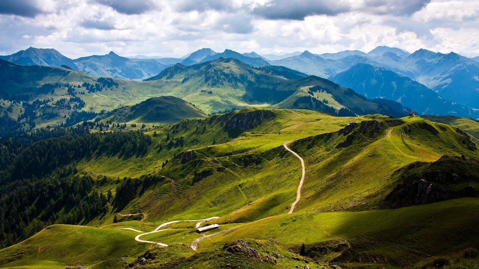 Colline verdi con sentiero, 1600x900 HD, PC