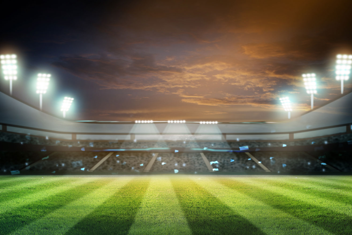 Stadio di calcio illuminato notte, 1500x1000 720p, Acer Nitro