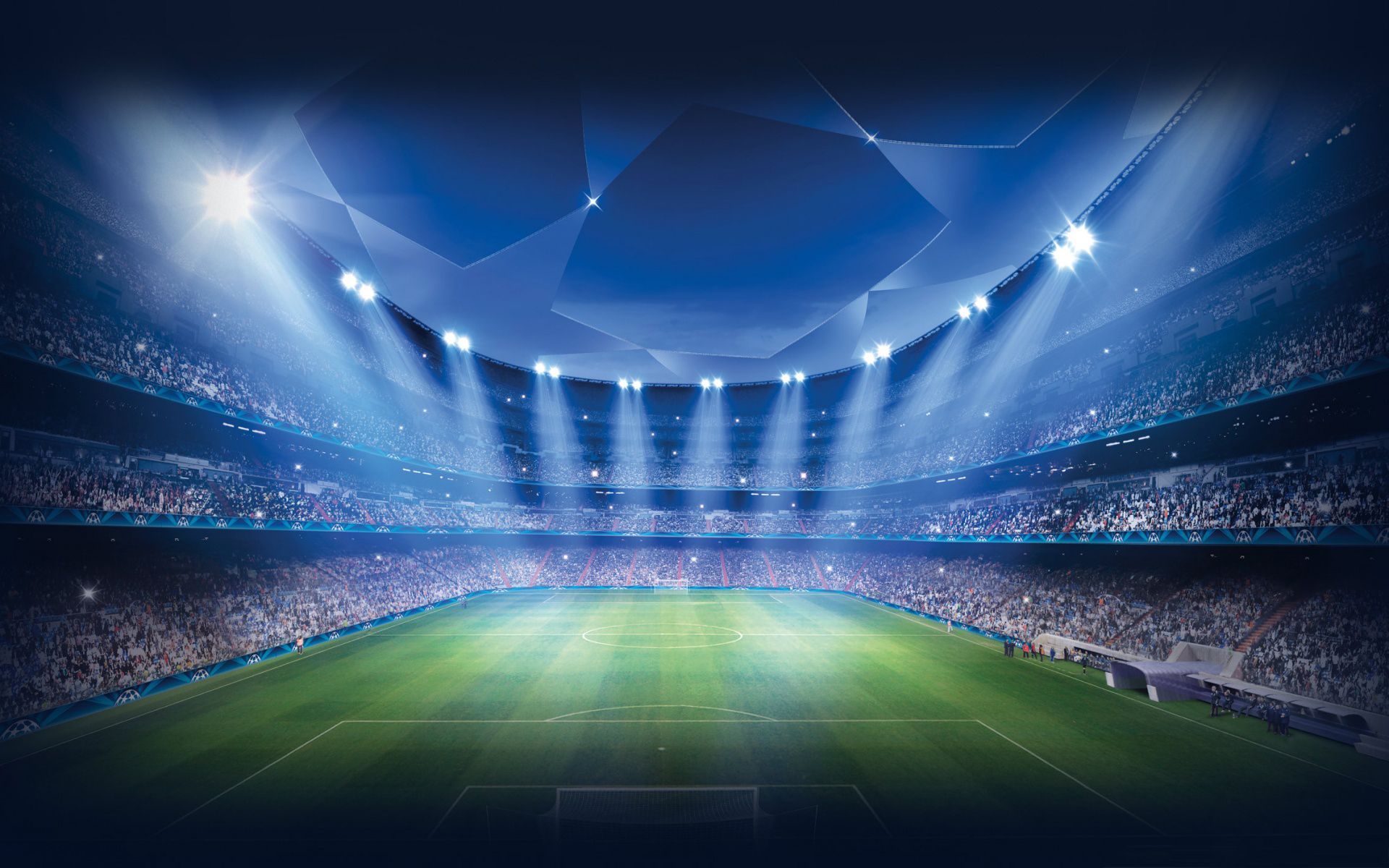Stadio calcio notturno illuminato, 1920x1200 Full HD+, PC