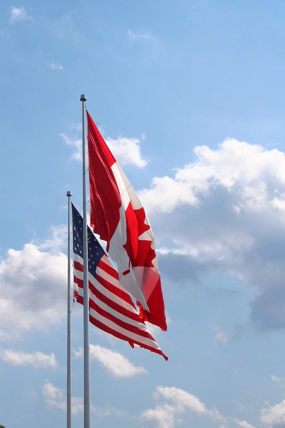 Bandiere Canada e USA, 910x1365 Verticale, Telefono