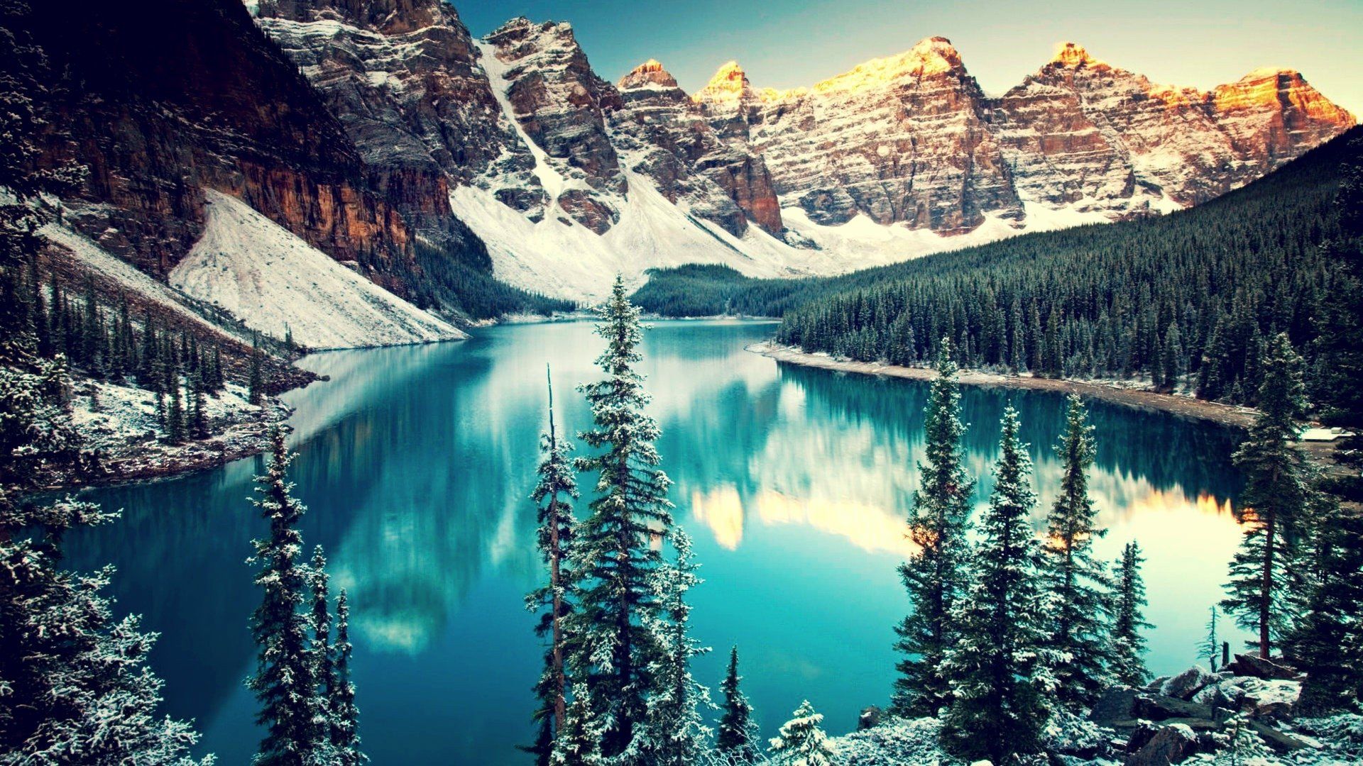 Lago Moraine montagne Canada, 1920x1080 Full HD 1080p, Desktop