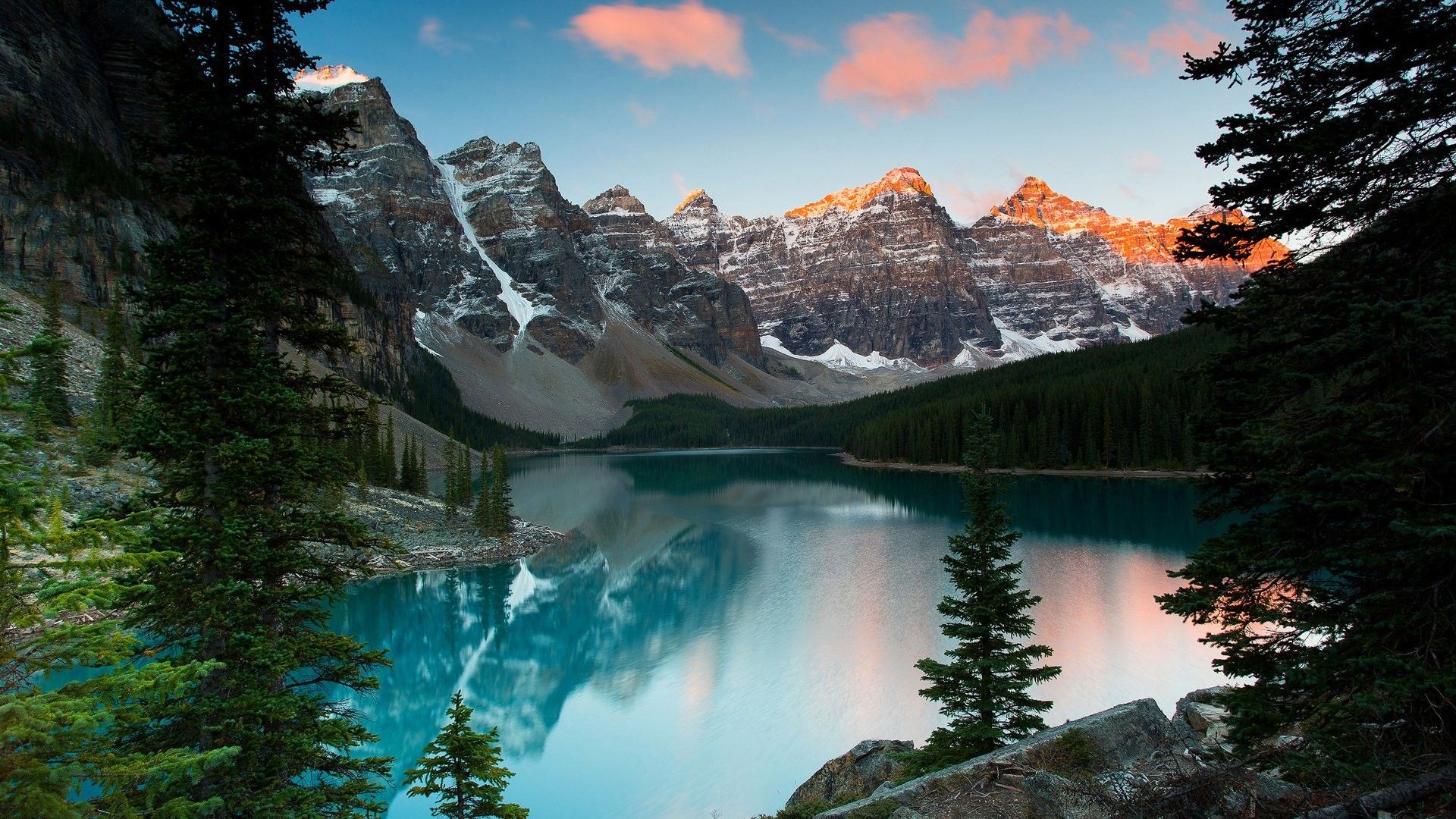 Lago Moraine, montagne Alberta, 1920x1080 1080p, Desktop