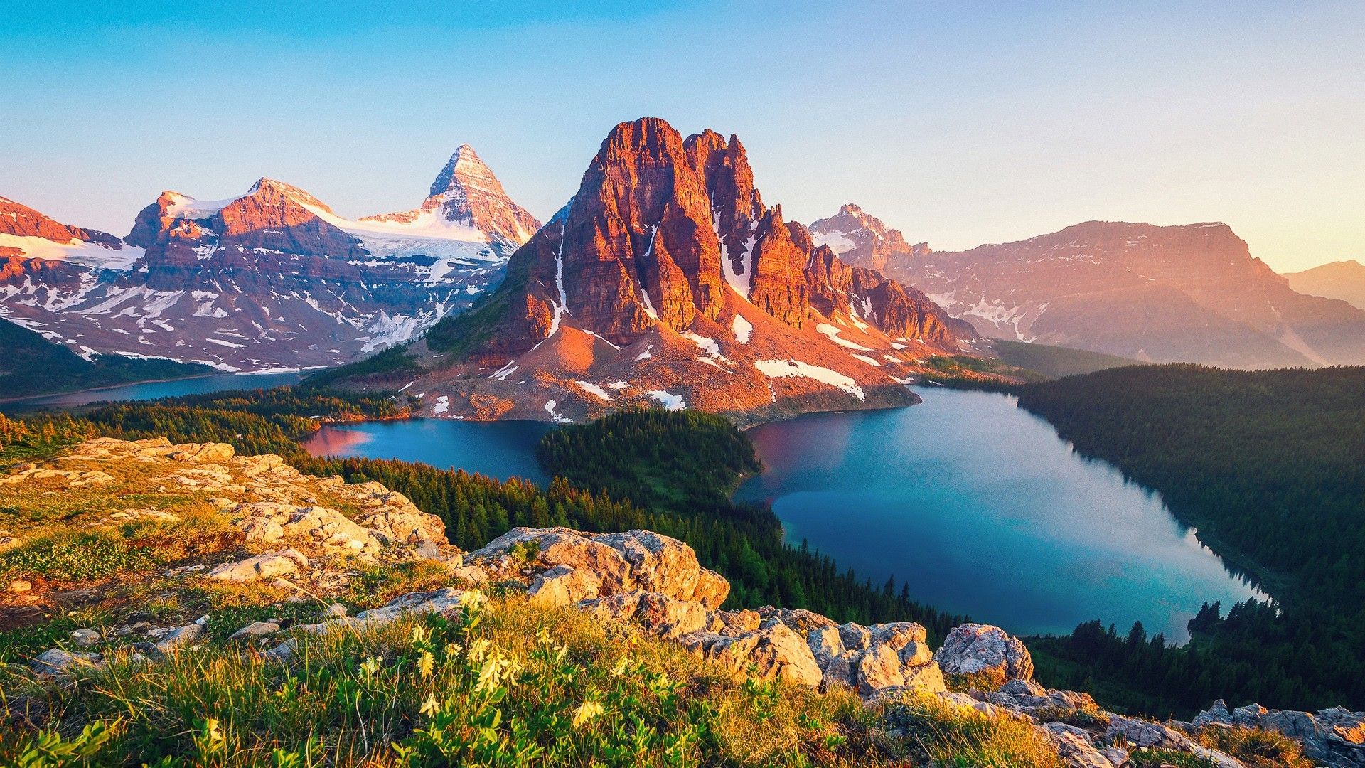 Montagne rocciose e lago alpino, 1920x1080 Full HD 1080p, Laptop