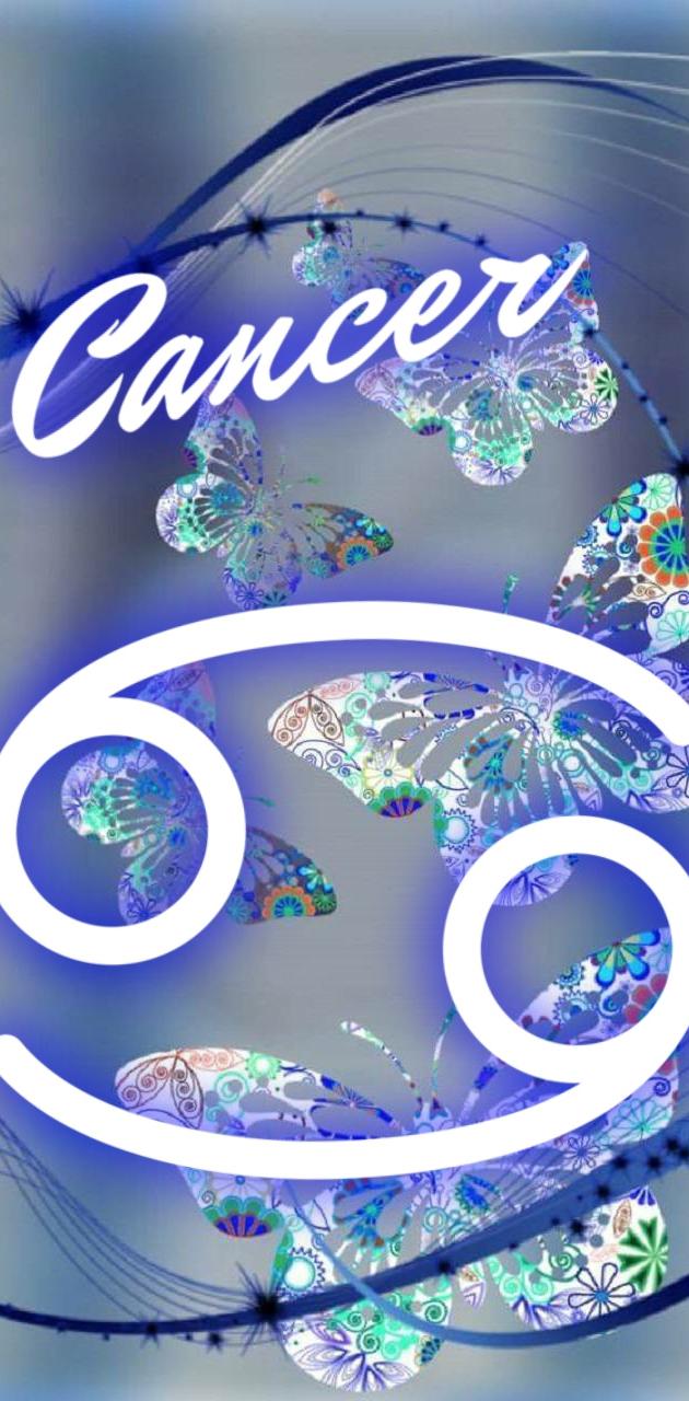 Simbolo zodiacale Cancro blu, 630x1280 Verticale, Telefono
