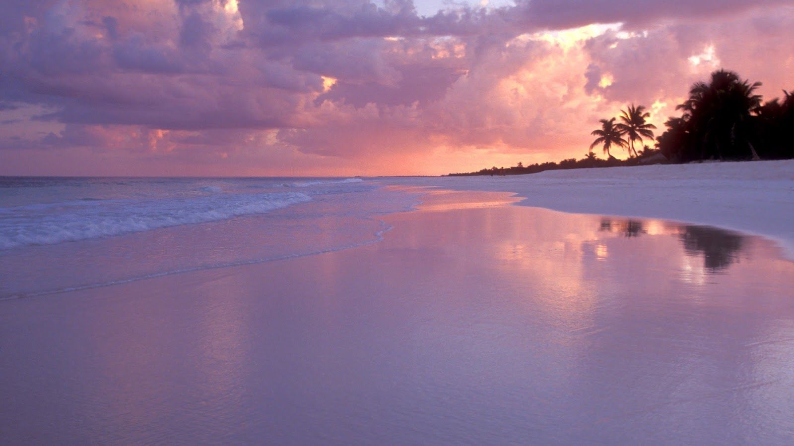 Spiaggia tramonto Cancún Messico, El Tri, 1600x900 HD, PC