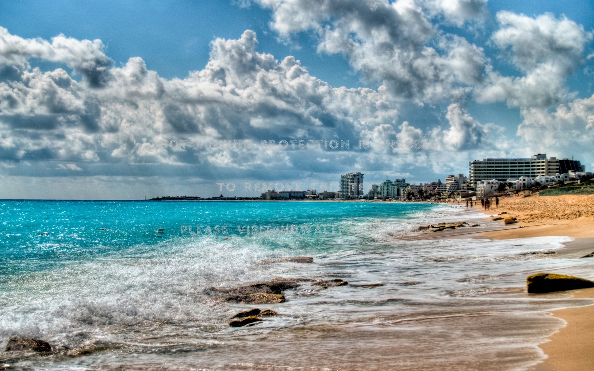 Spiaggia Cancun cielo drammatico, 1920x1199 Full HD 1080p, Laptop