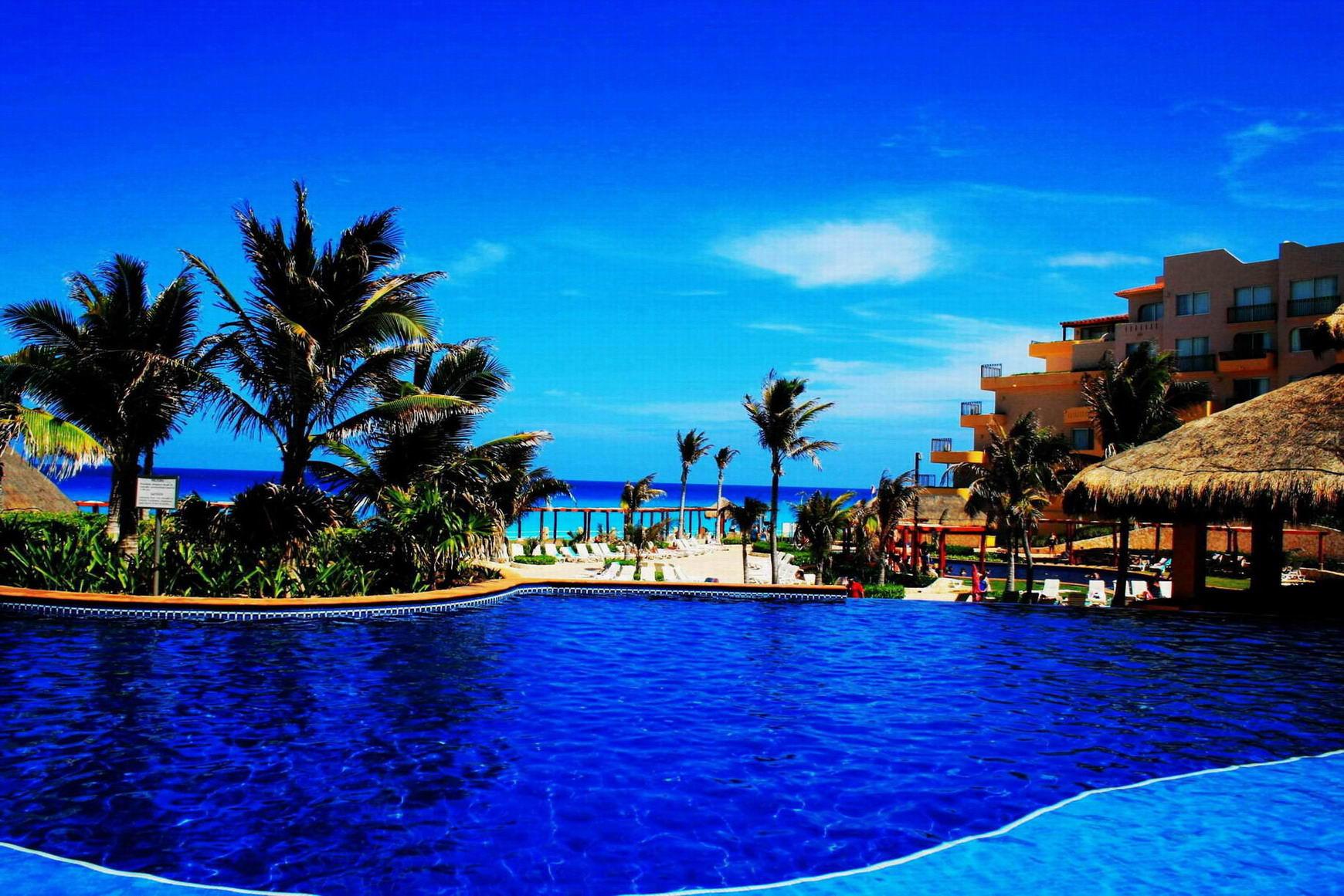 Resort piscina tropicale Cancún, 1740x1161 HD, PC Desktop