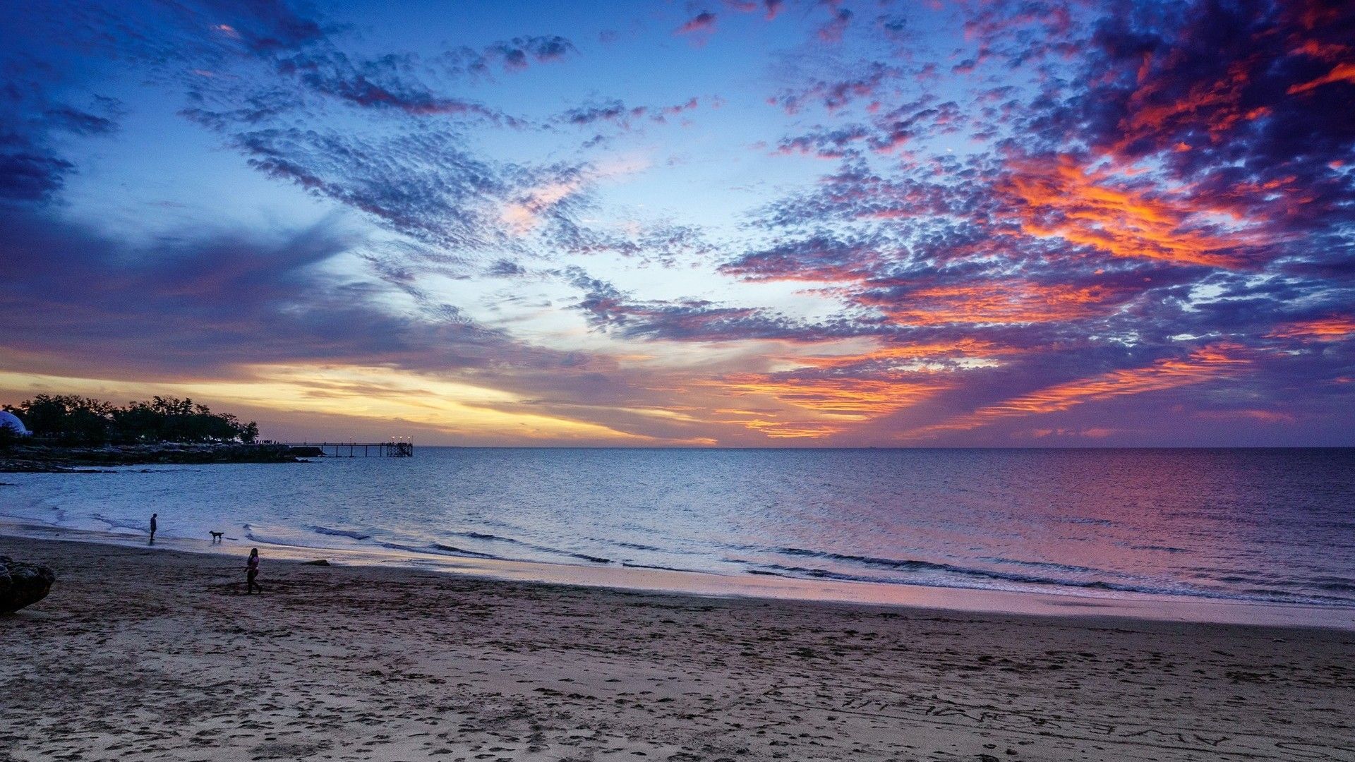 Spiaggia tramonto Cancún Messico, 1920x1080 Full HD, PC Desktop