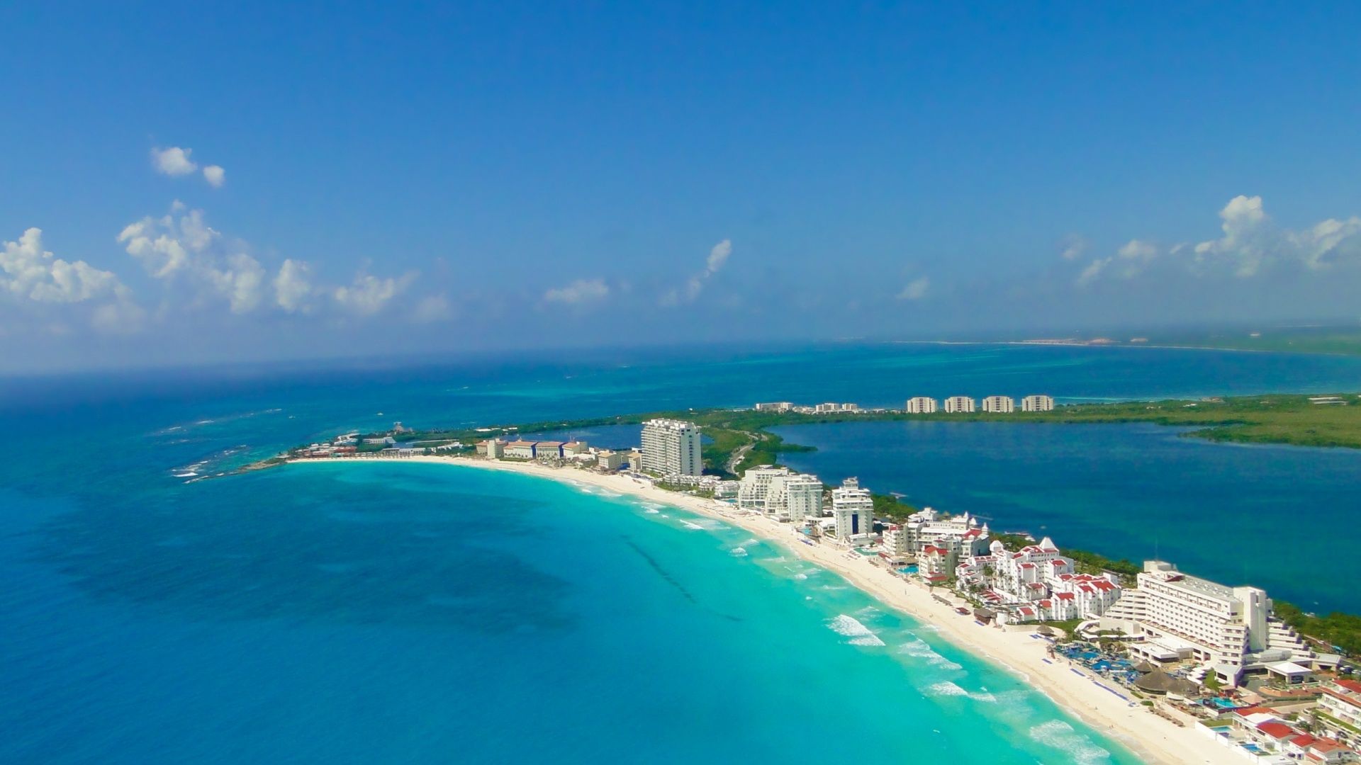 Vista aerea Cancún costa, 1920x1080 Full HD, Desktop