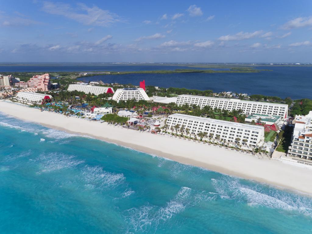 Vista aerea resort Cancún spiaggia, 1024x768 HD, Desktop