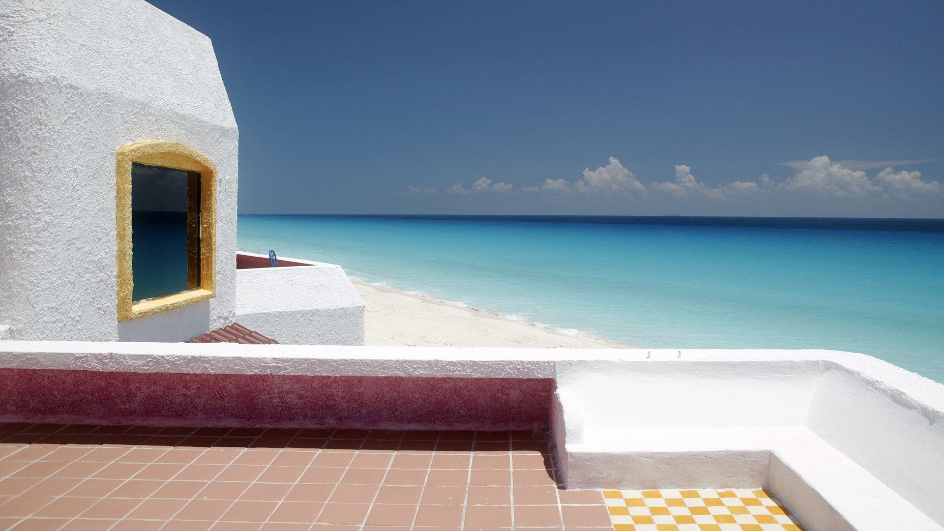 Terrazza vista spiaggia Cancún, 1920x1080 Full HD 1080p, PC