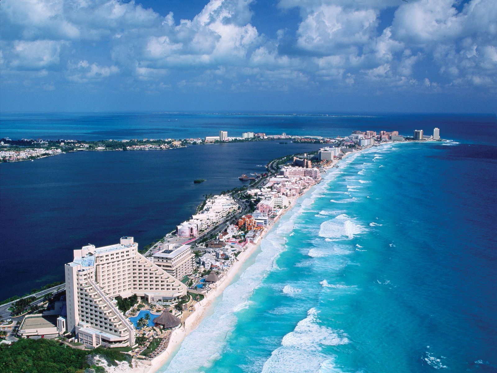 Vista aerea Cancún spiaggia mare, 1600x1200 HD, Lenovo Legion