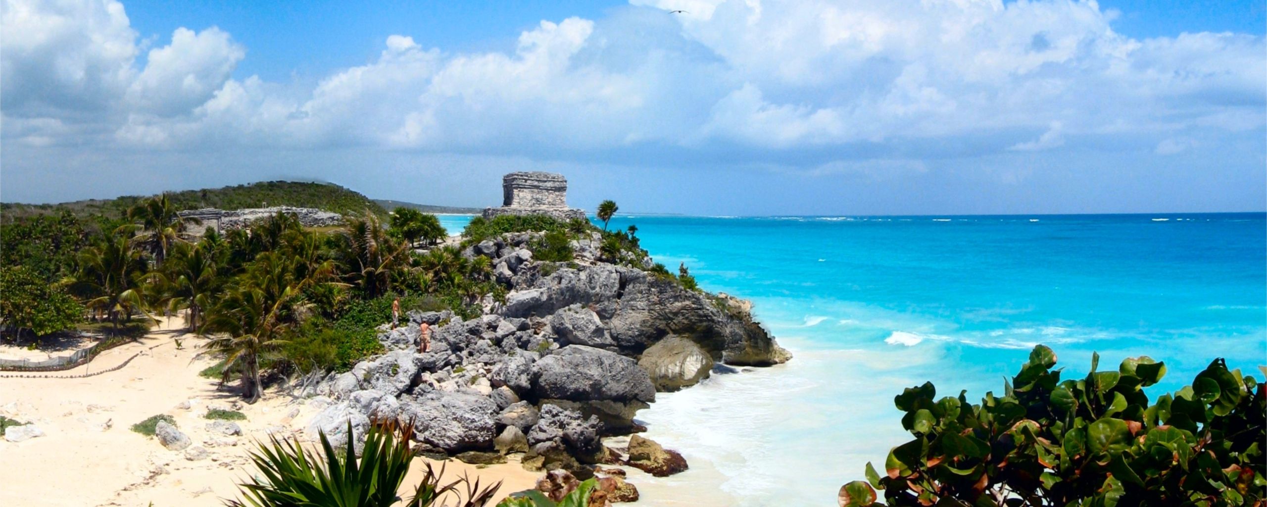 Rovine Tulum spiaggia Messico, 2560x1024 21:9, Ultrawide