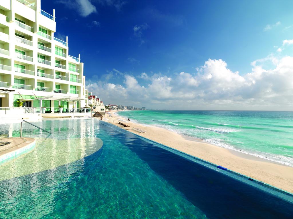 Hotel piscina spiaggia Cancún, 1024x768 HD, Desktop