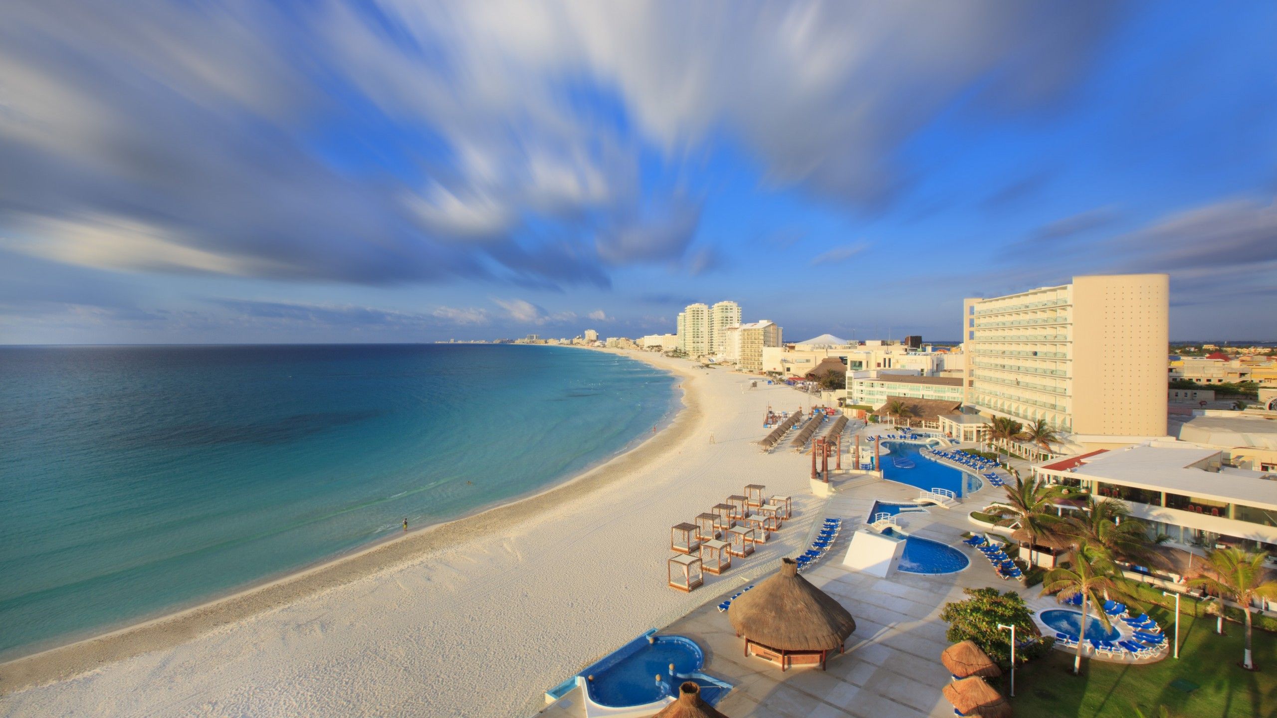 Spiaggia hotel Cancún Messico, nazionale calcio, 2560x1440 2K QHD, PC