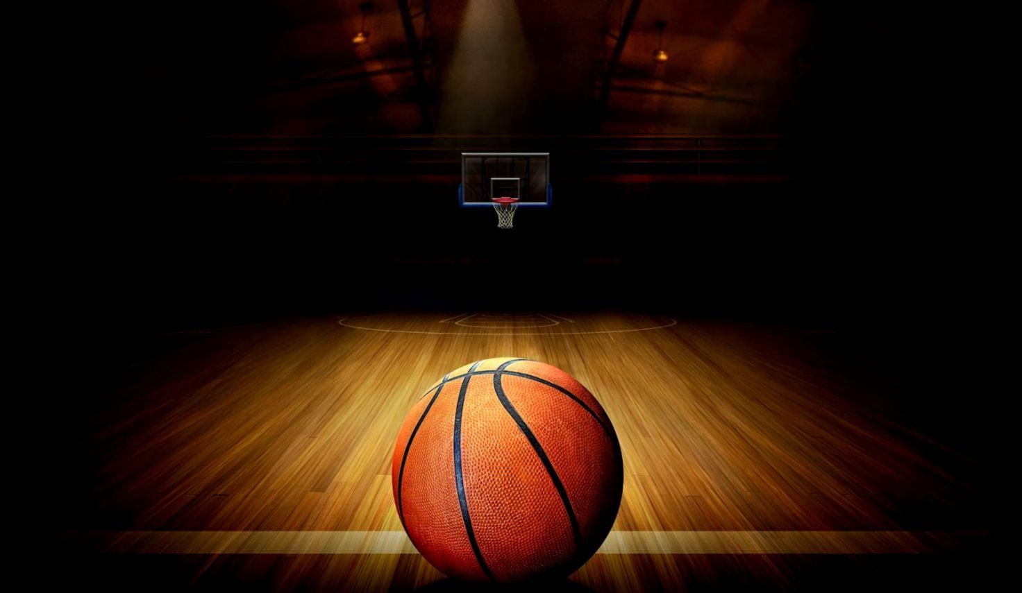 Pallone da basket su parquet, 1472x855 HD, Desktop