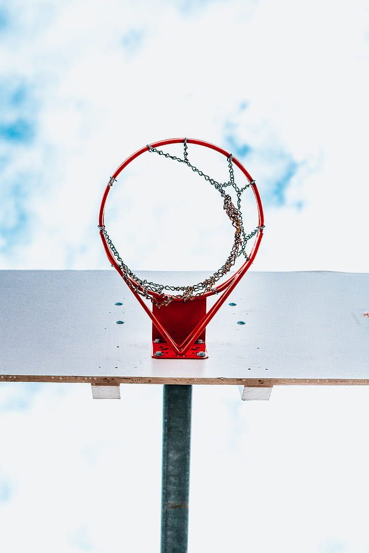 Canestro da basket rosso, cielo, 728x1092 Full HD Verticale, iPhone