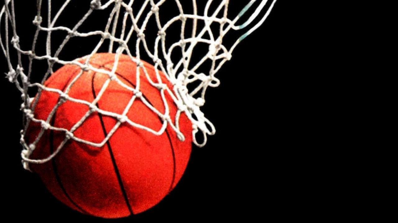 Pallone da basket nel canestro, 1280x720 720p, Laptop
