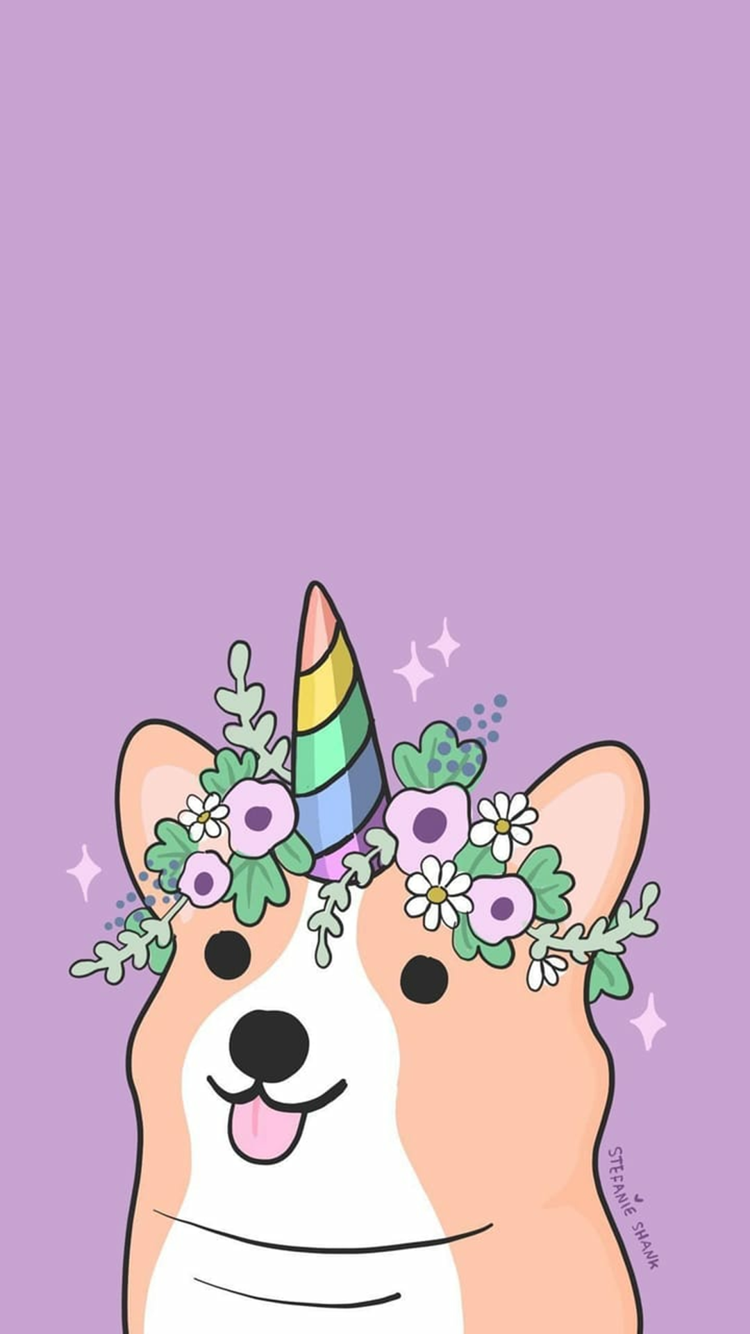 Corgi unicorno cartone animato, 1080x1920 Full HD Verticale, Samsung Galaxy