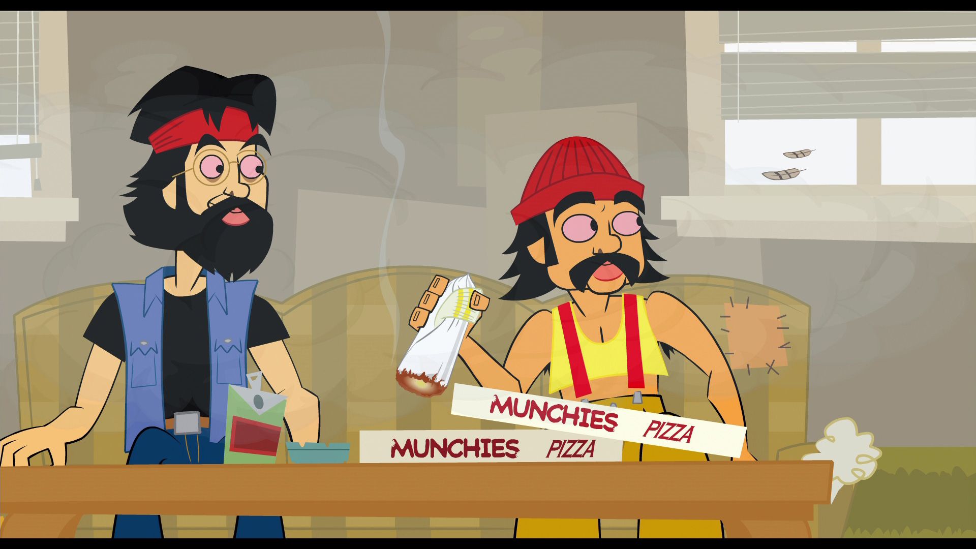 Cheech e Chong animati divano, 1920x1080 Full HD, PC Desktop