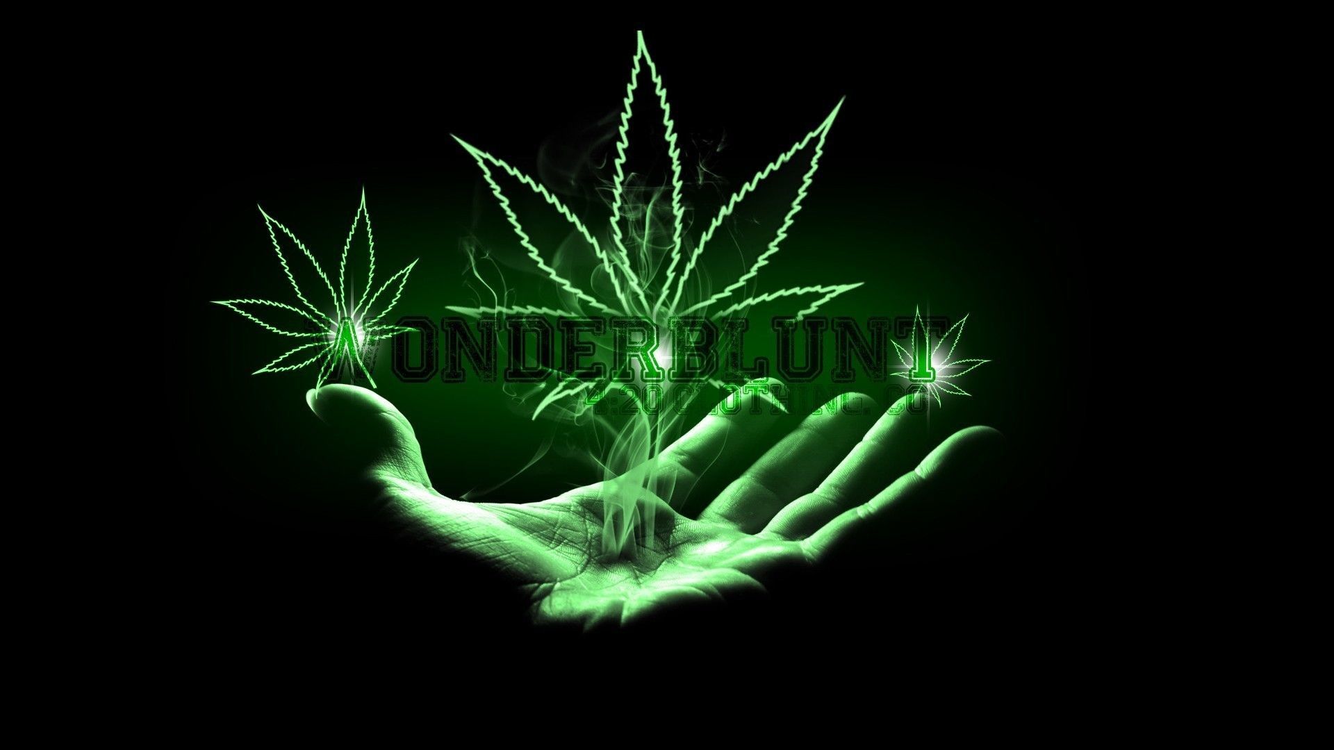 Foglie di marijuana animate verde, 1280x800 HD, Desktop