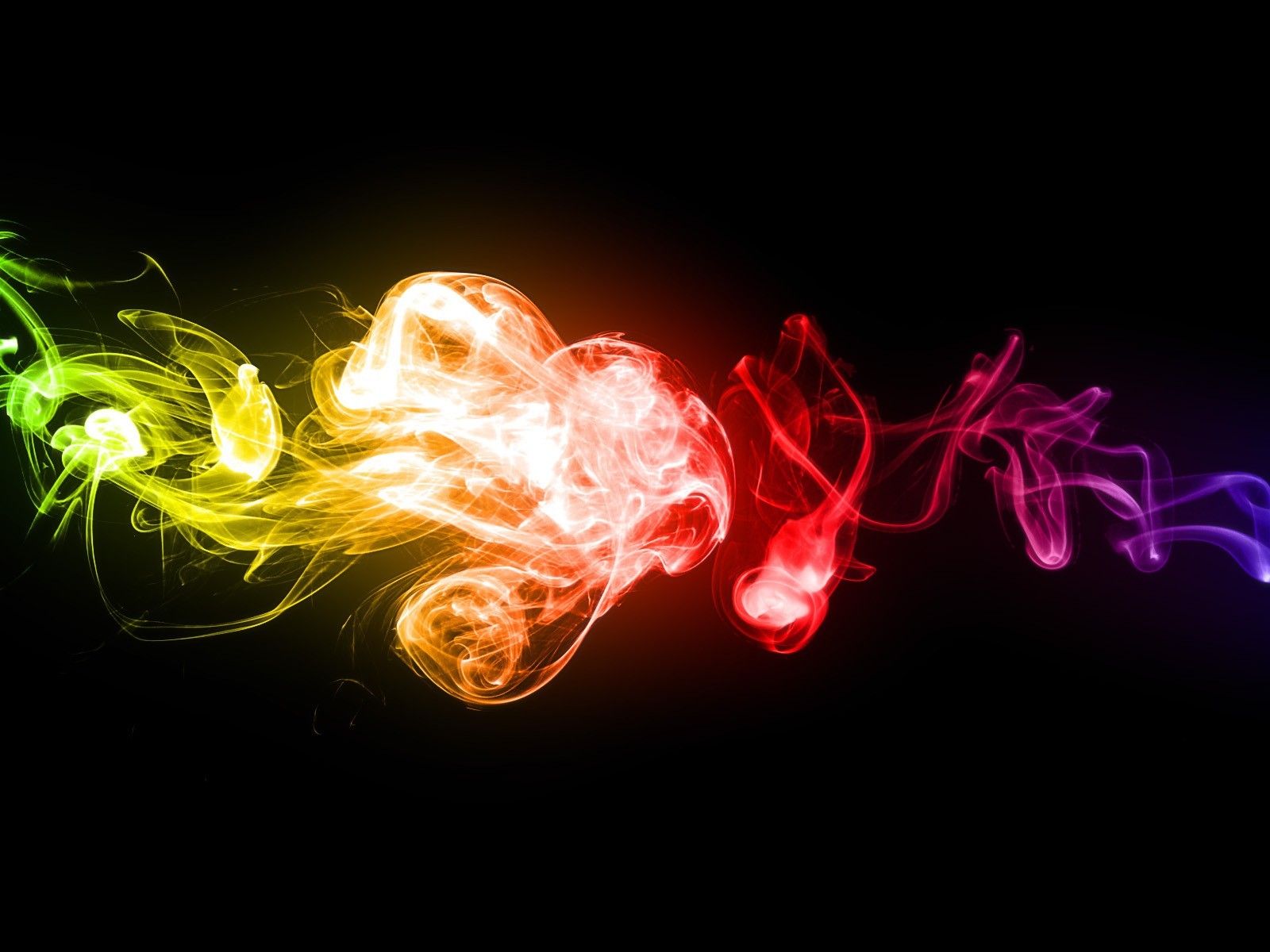 Foglie cannabis arcobaleno su nero, 1024x1024 HD, PC