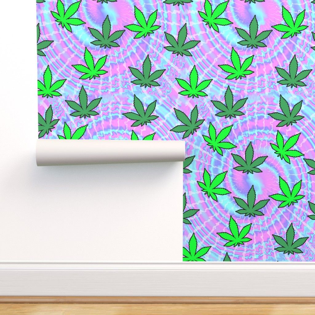Foglie cannabis tie dye psichedelico, 1024x1024 HD, Laptop