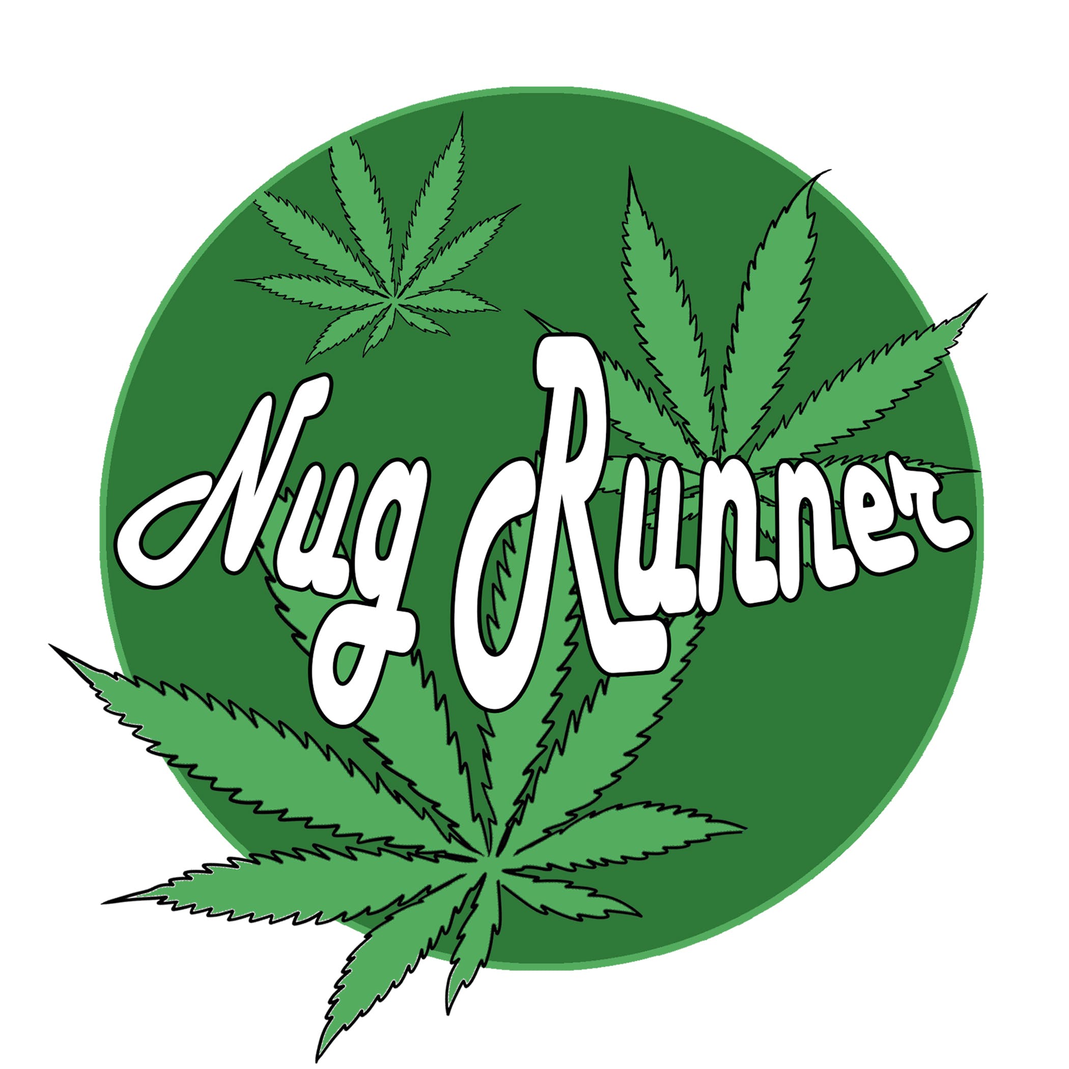 Logo Nug Runner foglie cannabis, 2100x2100 alta risoluzione, iMac