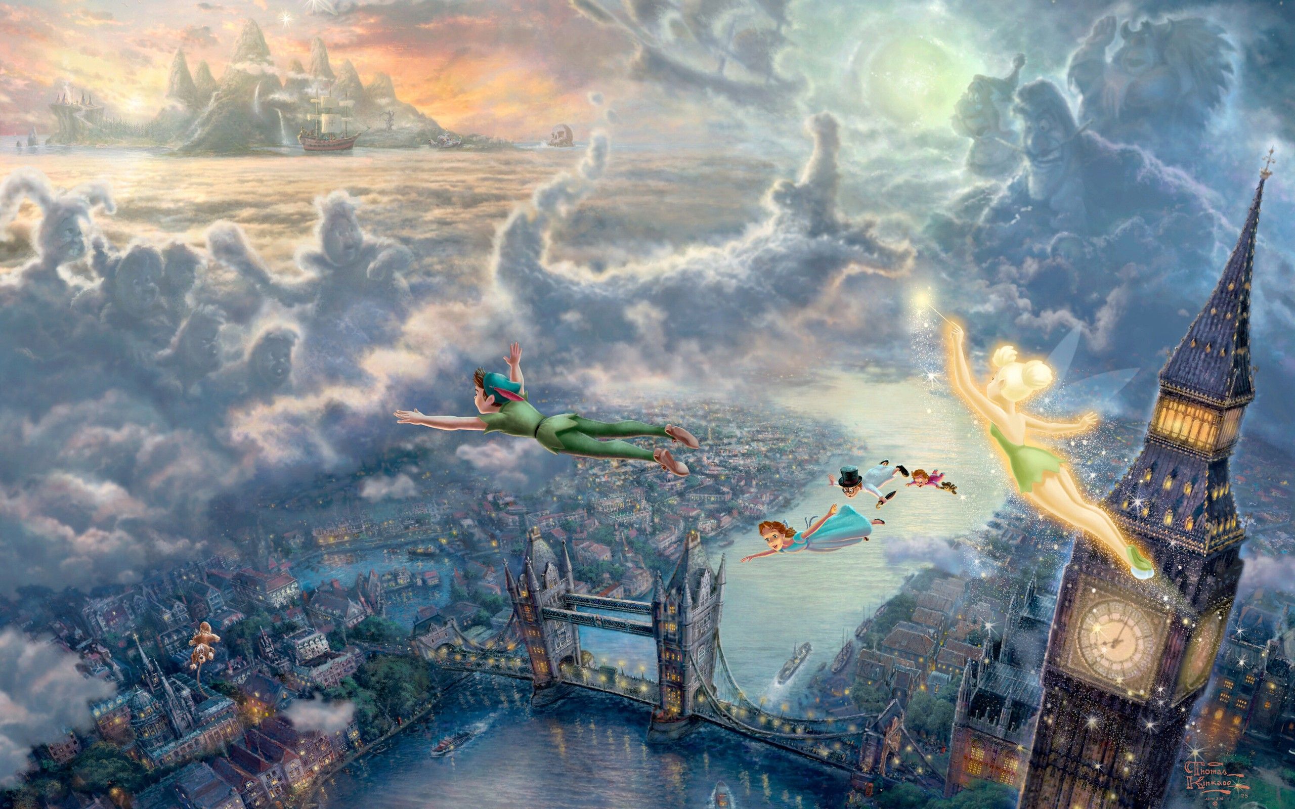 Peter Pan e Trilly su Londra, 2560x1600 2K, MacBook Pro