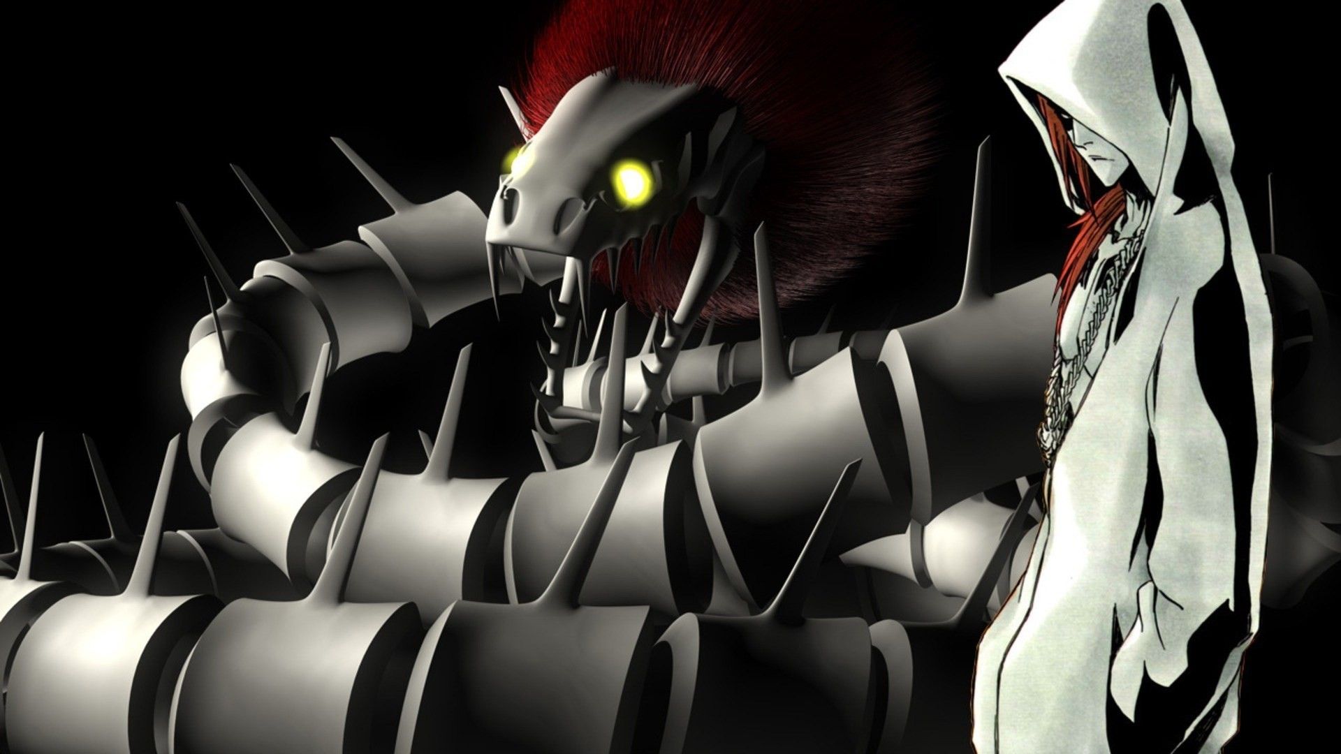 Creatura scheletrica Bleach, sfondo scuro, 1920x1080 1080p, PC