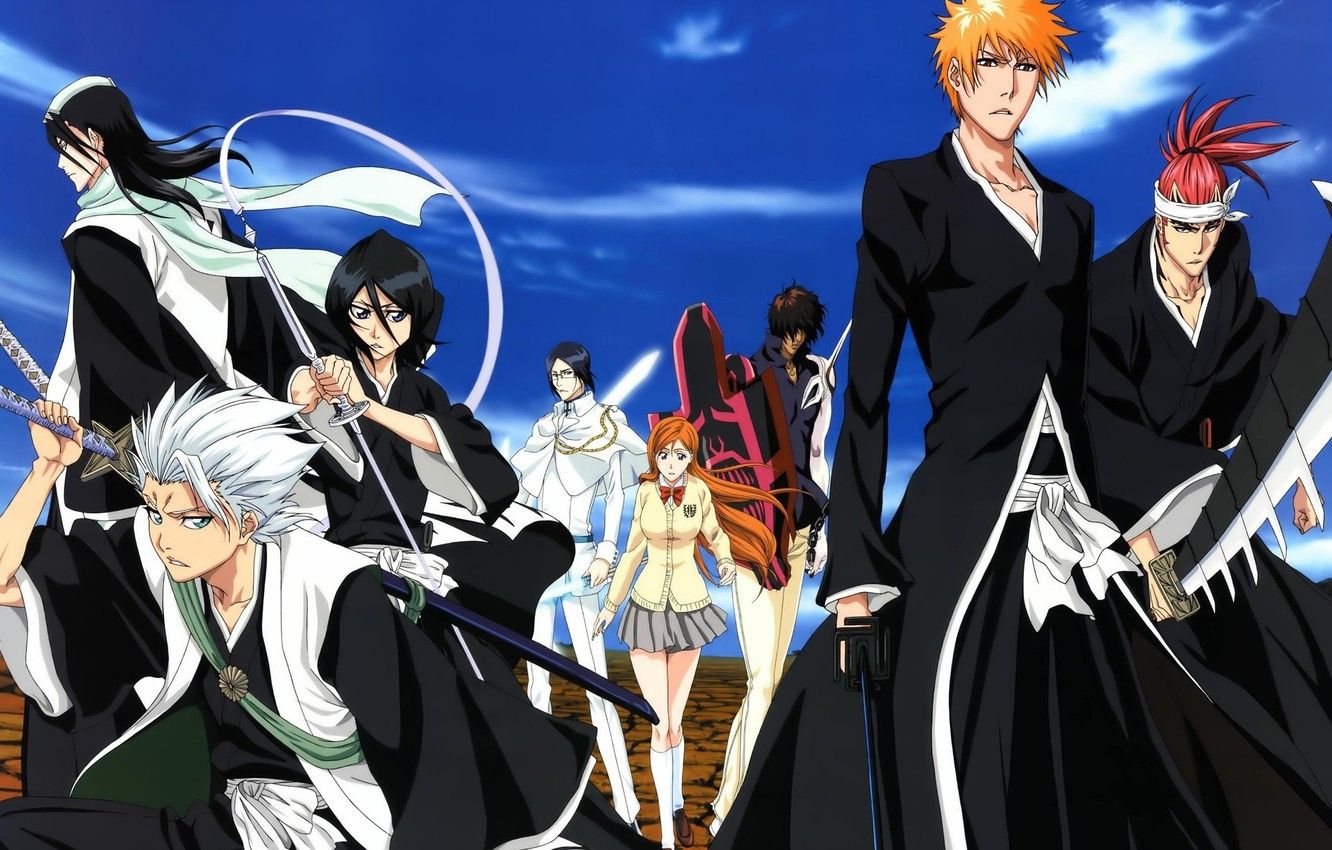 Personaggi Bleach anime gruppo, 1332x850 HD, Desktop