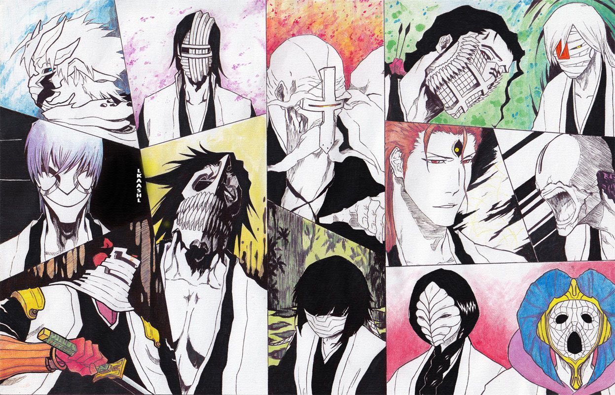 Visored Bleach collage personaggi, 1247x800 HD, Desktop