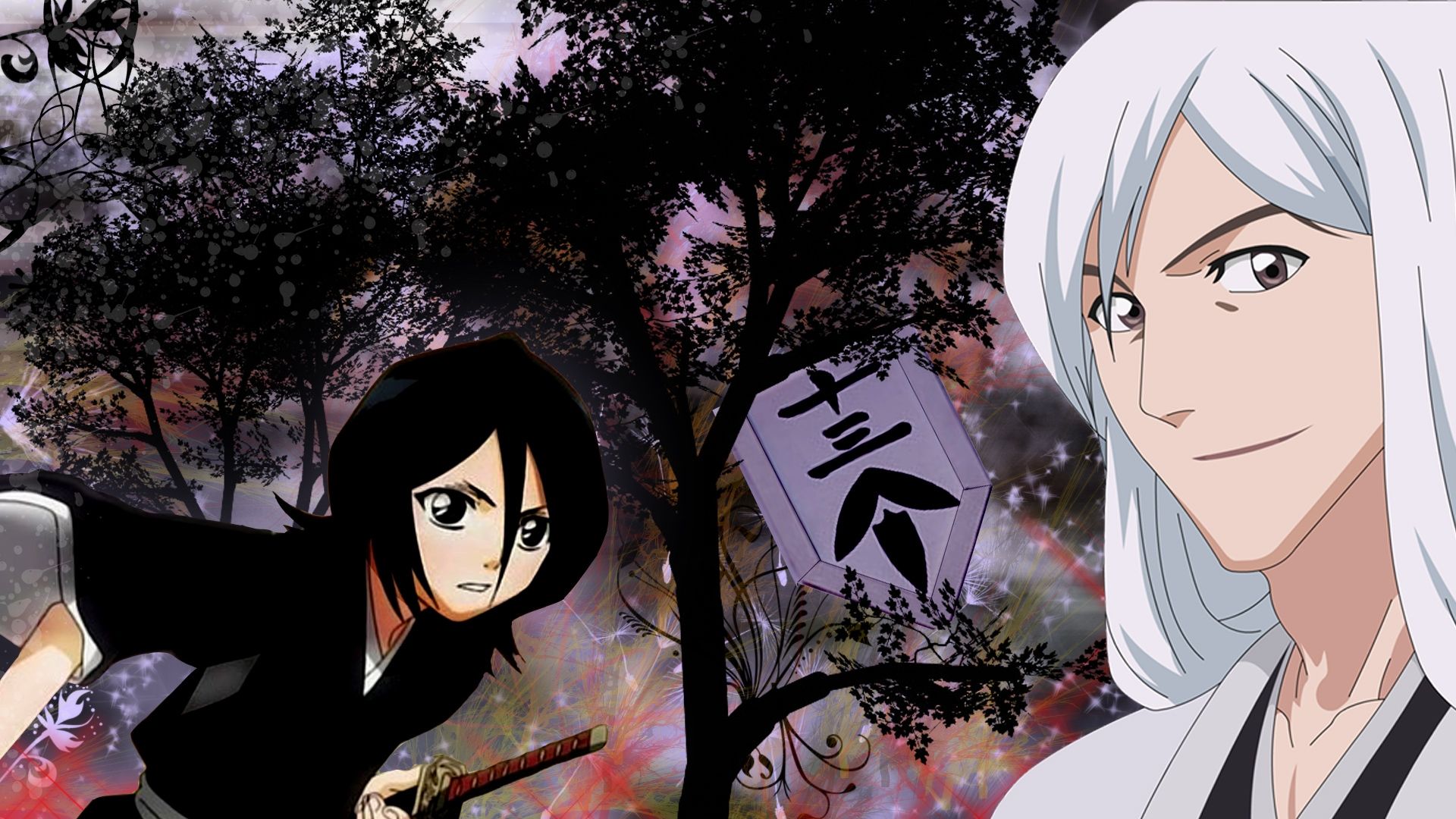 Ukitake e Rukia, Bleach, 1920x1080 1080p, Laptop