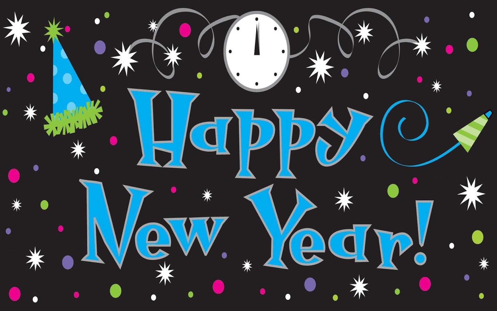 Happy New Year scritta colorata, 1600x1000 900p, Laptop