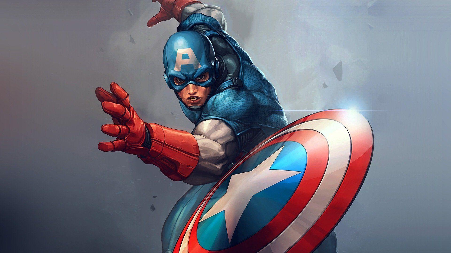 Captain America con scudo 3D, Steve Rogers, 1920x1080 Full HD 1080p, Desktop