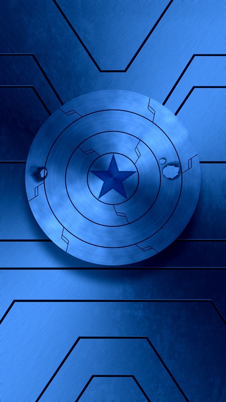 Scudo Captain America blu 3D, Marvel, 737x1311 Verticale, Telefono