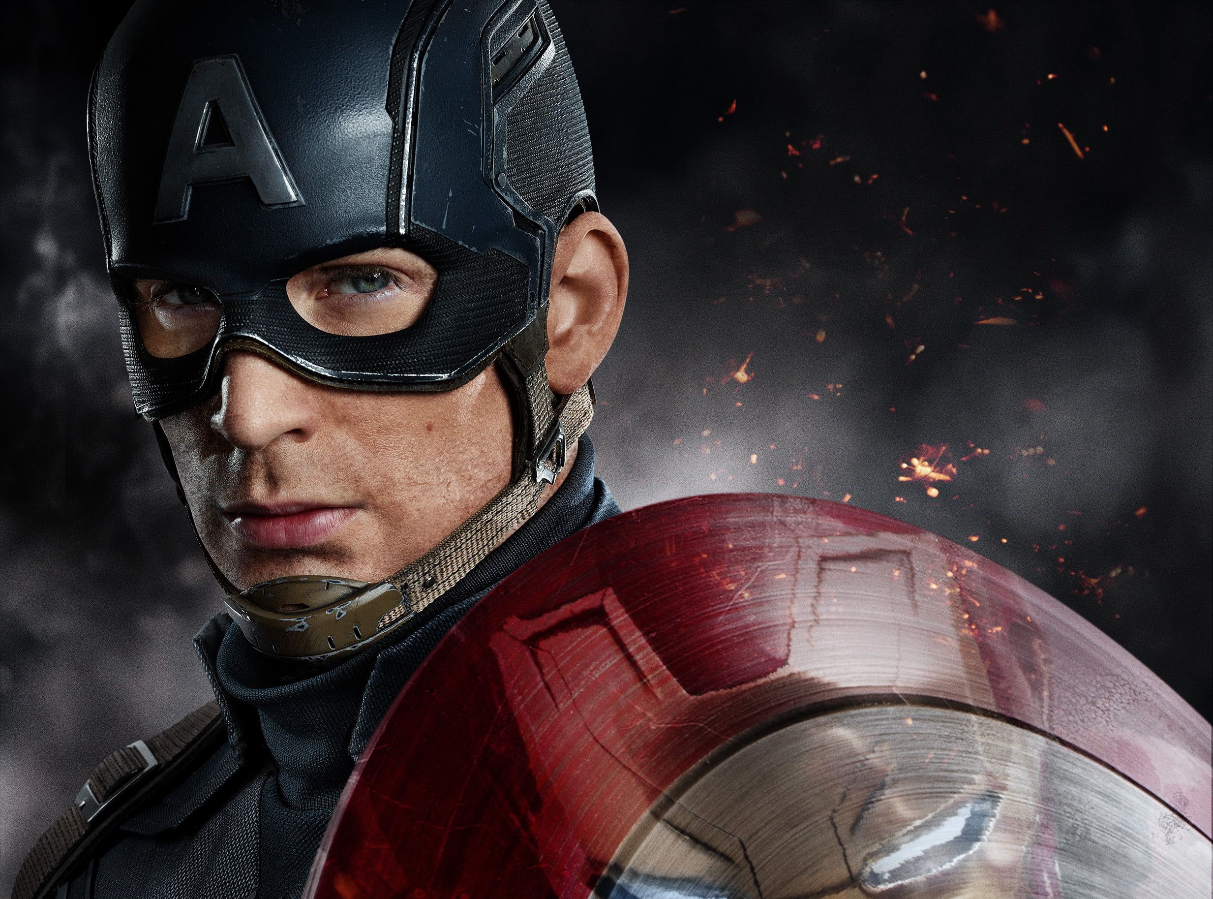 Capitan America con scudo, 2466x1827 2K, Laptop