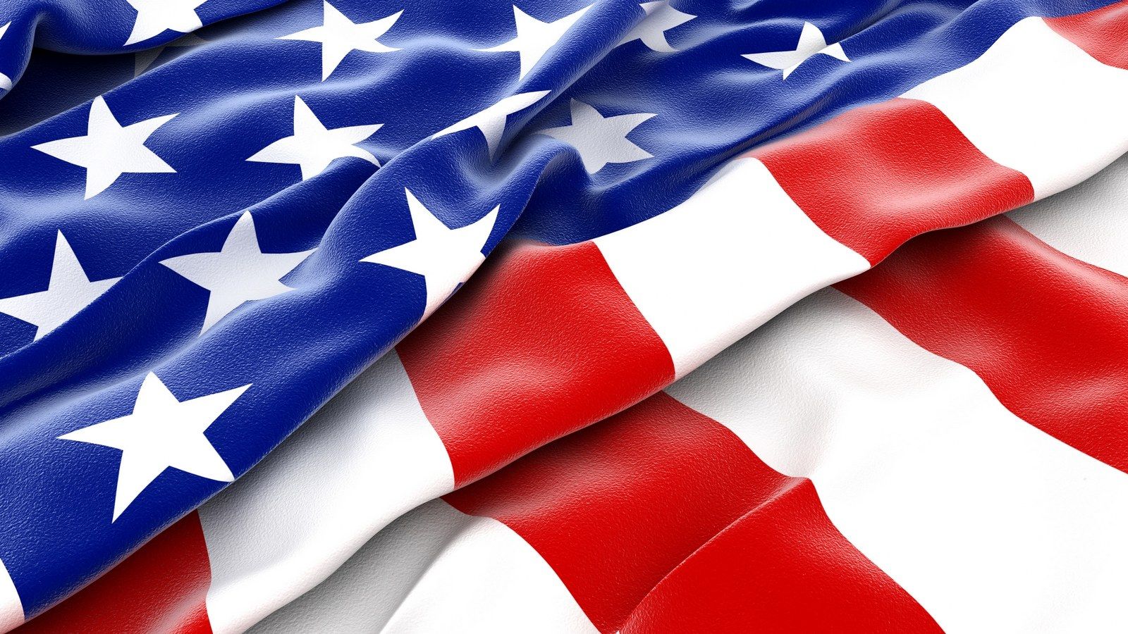 Bandiera americana 3D ondulata, 1600x900 HD Ready, PC