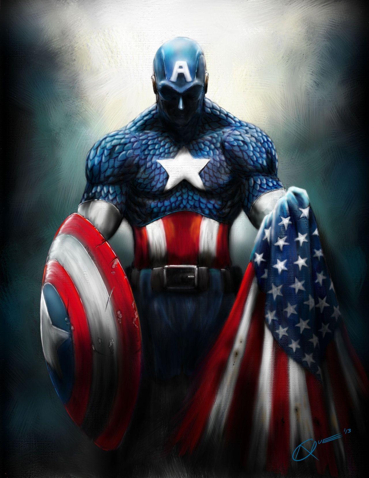 Captain America con scudo, Marvel, 1280x1657 Verticale, Mobile
