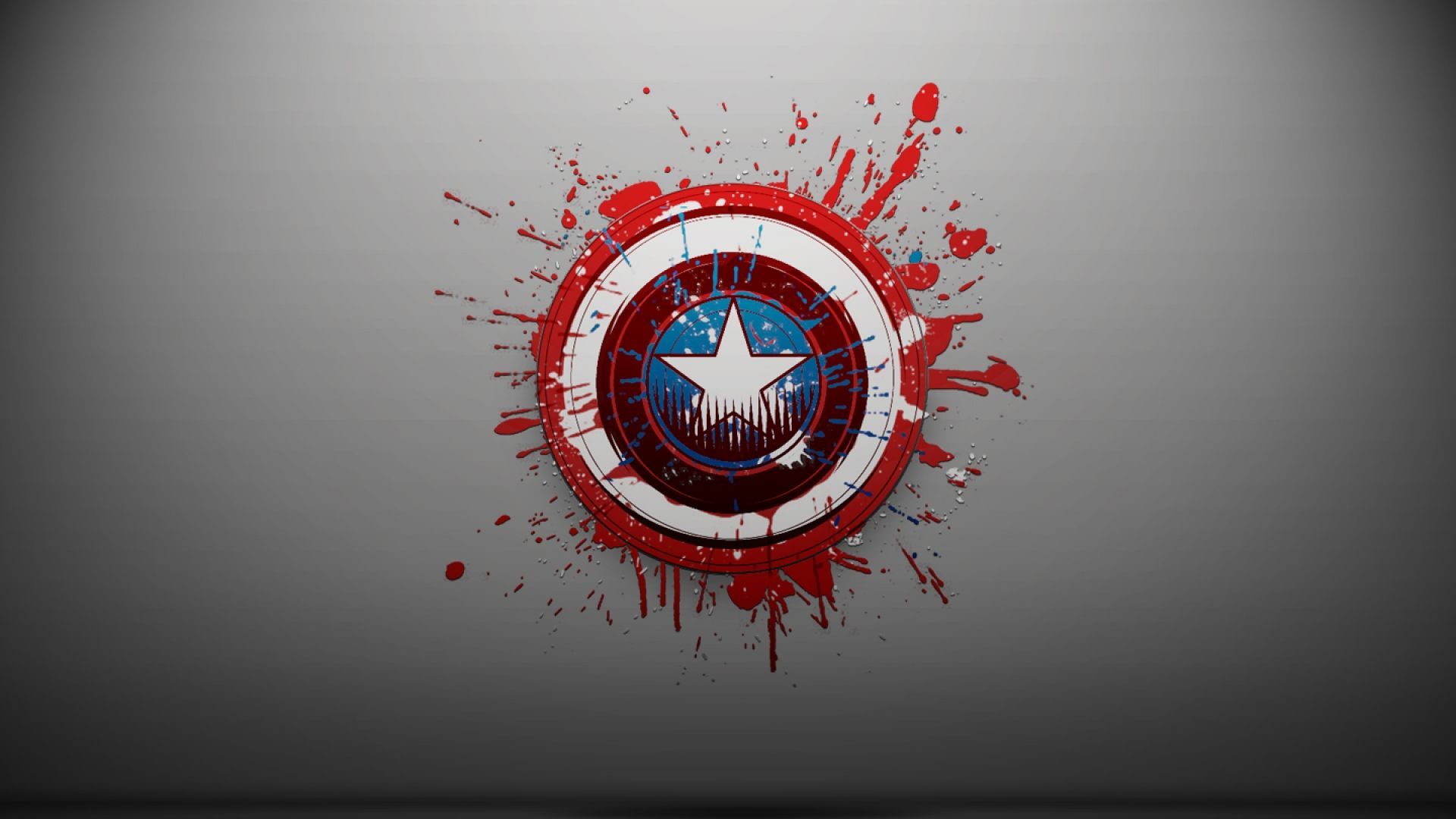 Scudo Captain America schizzi rossi, 1920x1080 1080p, PC