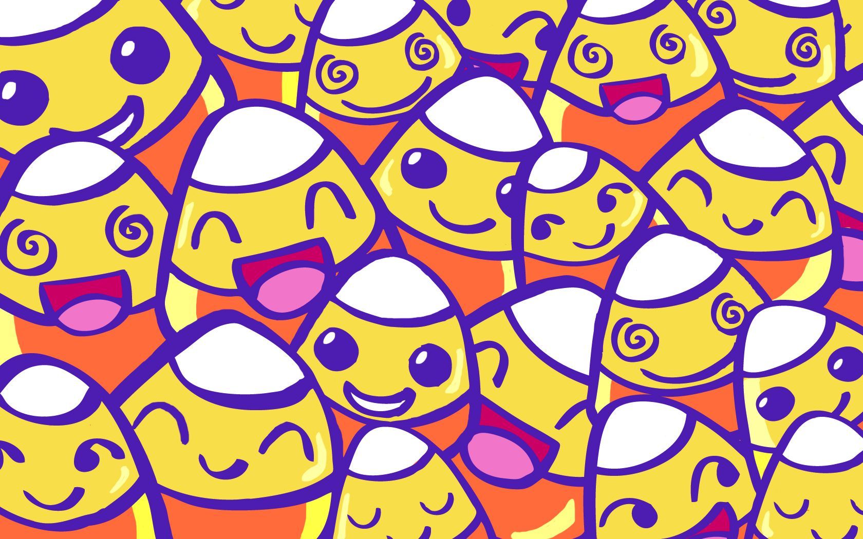 Caramelle mais Halloween sorridenti, 1680x1050 900p, Desktop