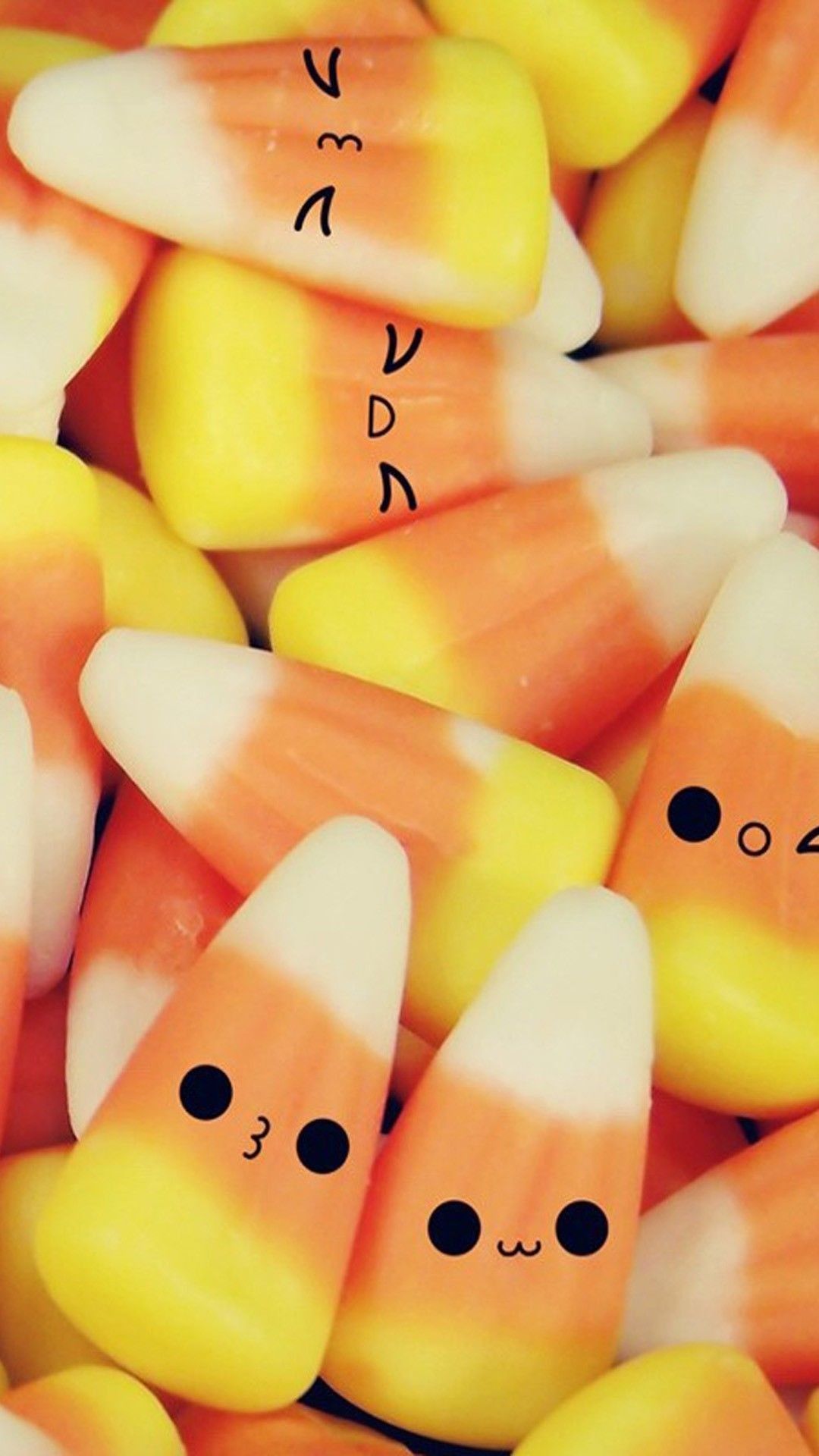 Candy corn kawaii sorridenti, 1080x1920 Full HD Verticale, iPhone
