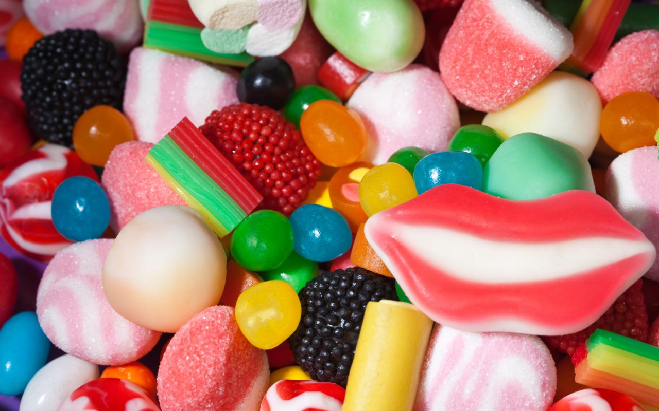 Caramelle colorate assortite, 1280x800 720p, PC