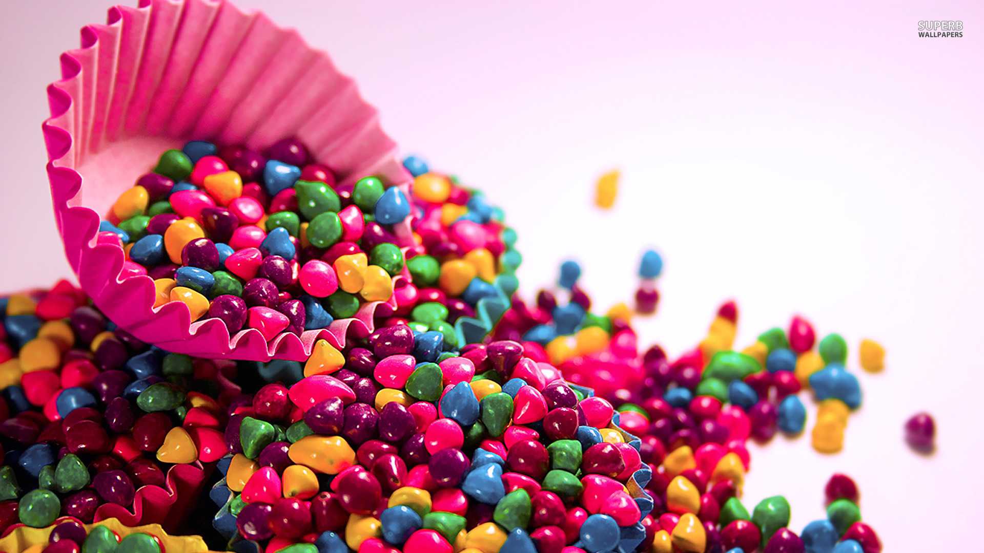 Caramelle colorate versate da pirottino, 1920x1080 1080p, PC
