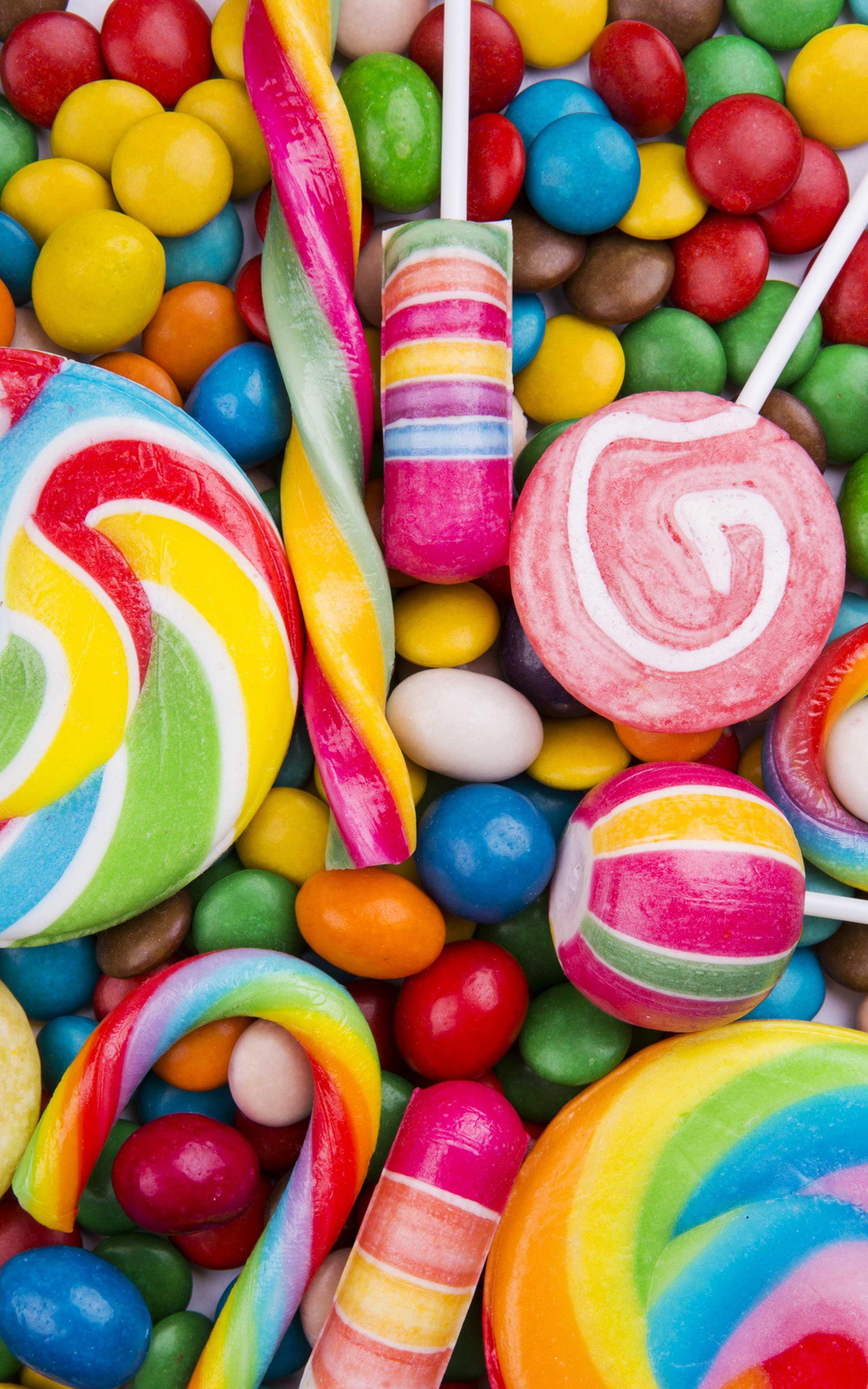 Lecca-lecca e caramelle colorate, 2400x3840 Verticale, Telefono