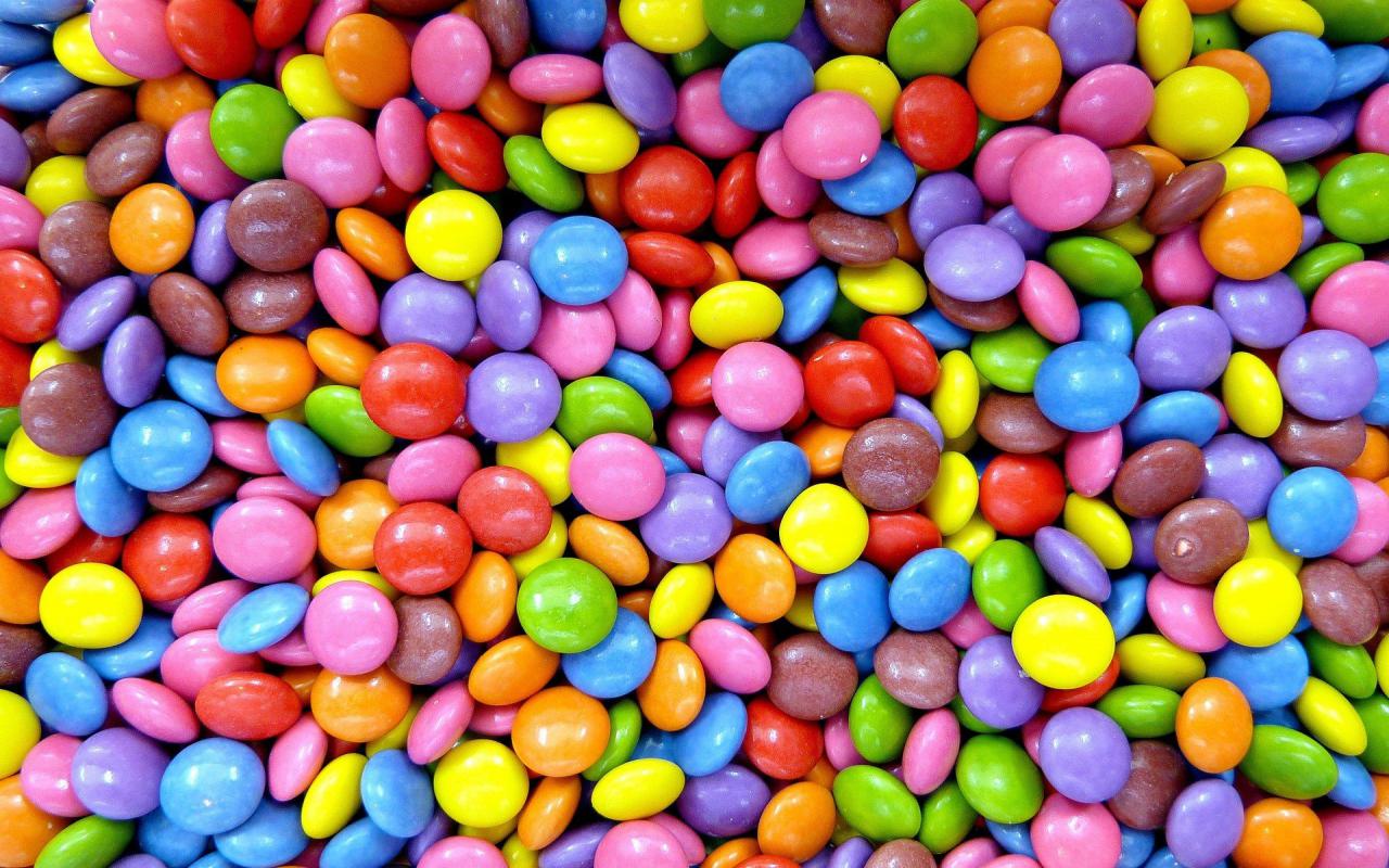 Caramelle colorate tipo Smarties, 1280x800 720p, Laptop
